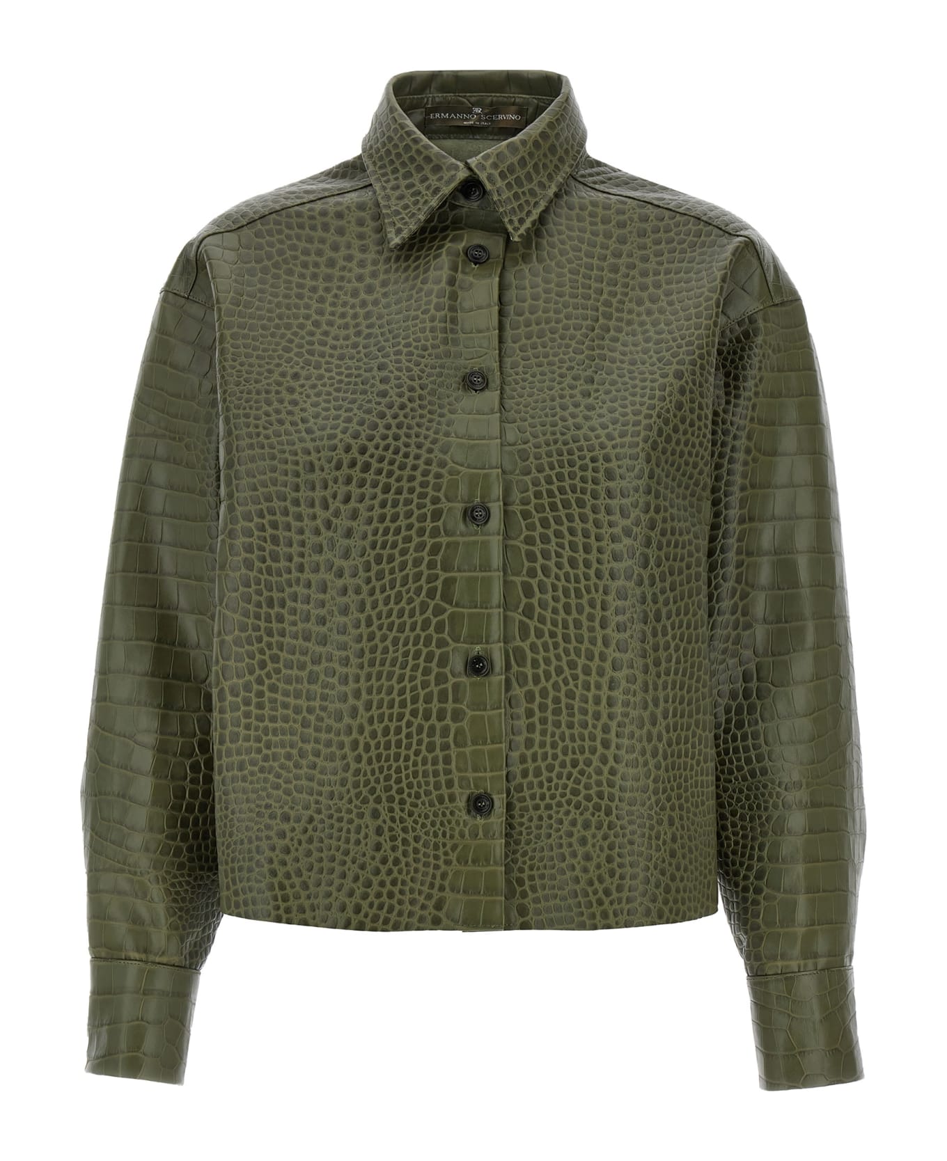 Ermanno Scervino Crocodile Print Shirt - Green