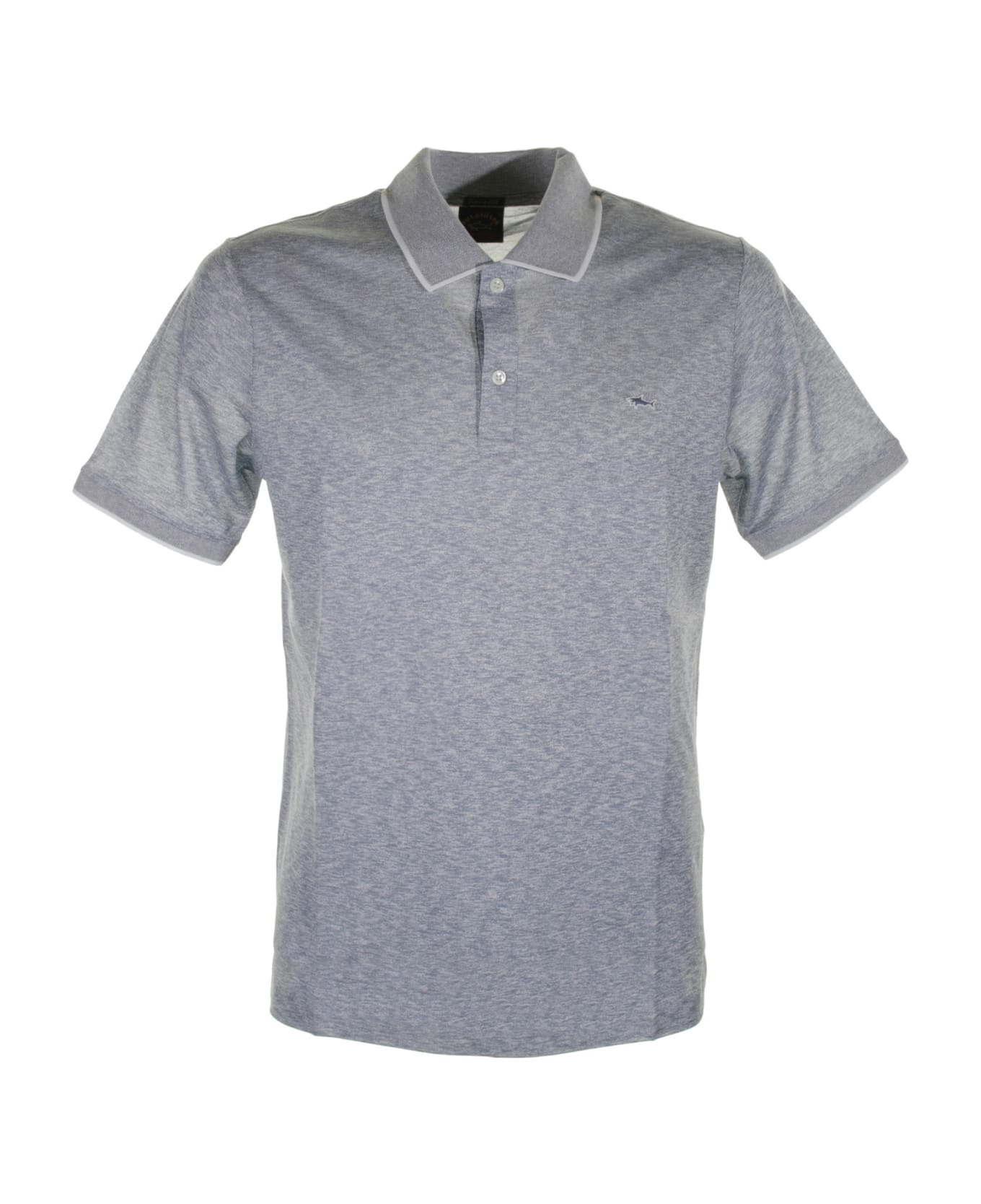 Paul&Shark Blue Short-sleeved Polo Shirt In Cotton - Blu ポロシャツ