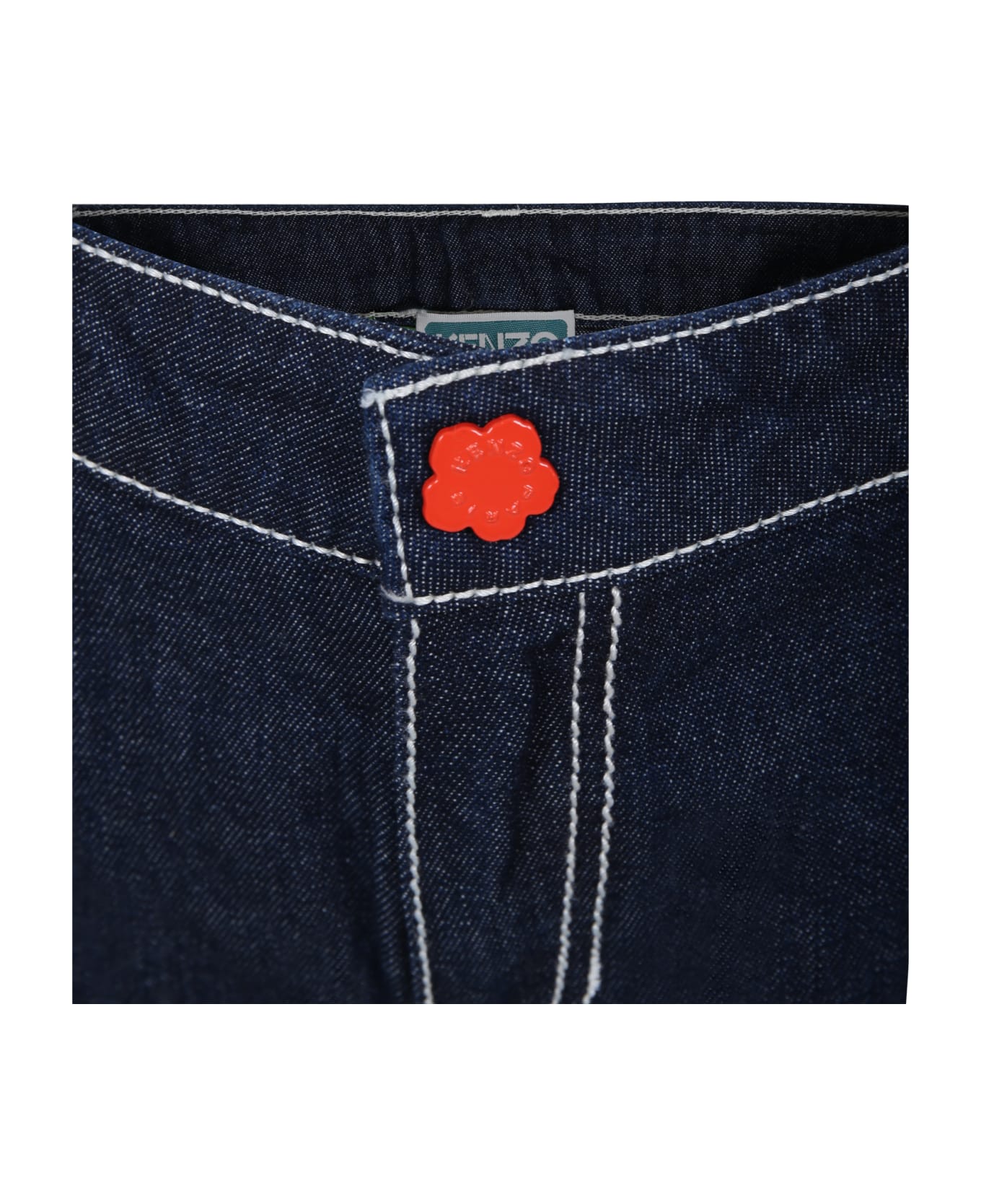 Kenzo Kids Denim Jeans For Girl - Denim ボトムス