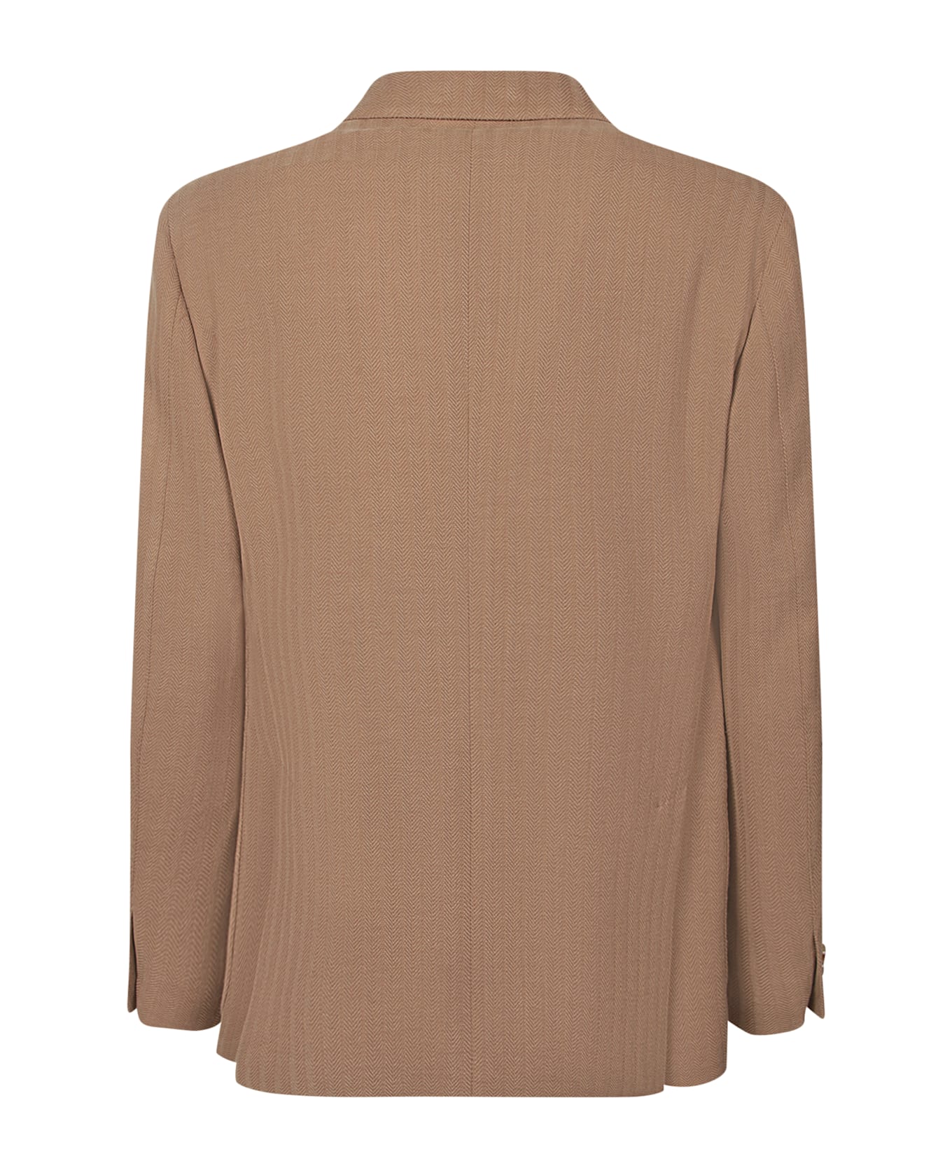 Lardini Chevron Wool Jacket - Beige
