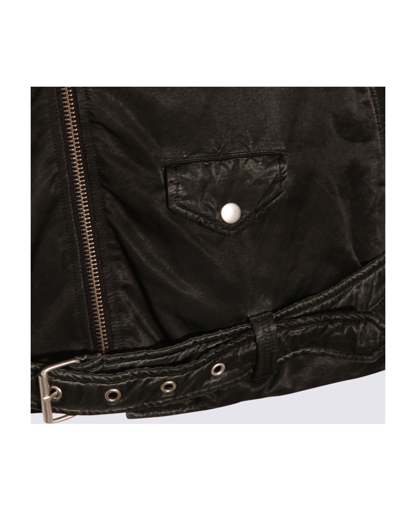 MM6 Maison Margiela Black Casual Jacket - Washed black