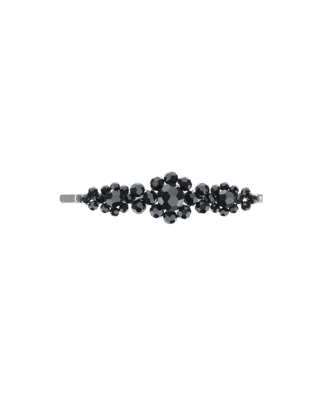 Simone Rocha Beaded Large Flower Hair Clip - BLACK
