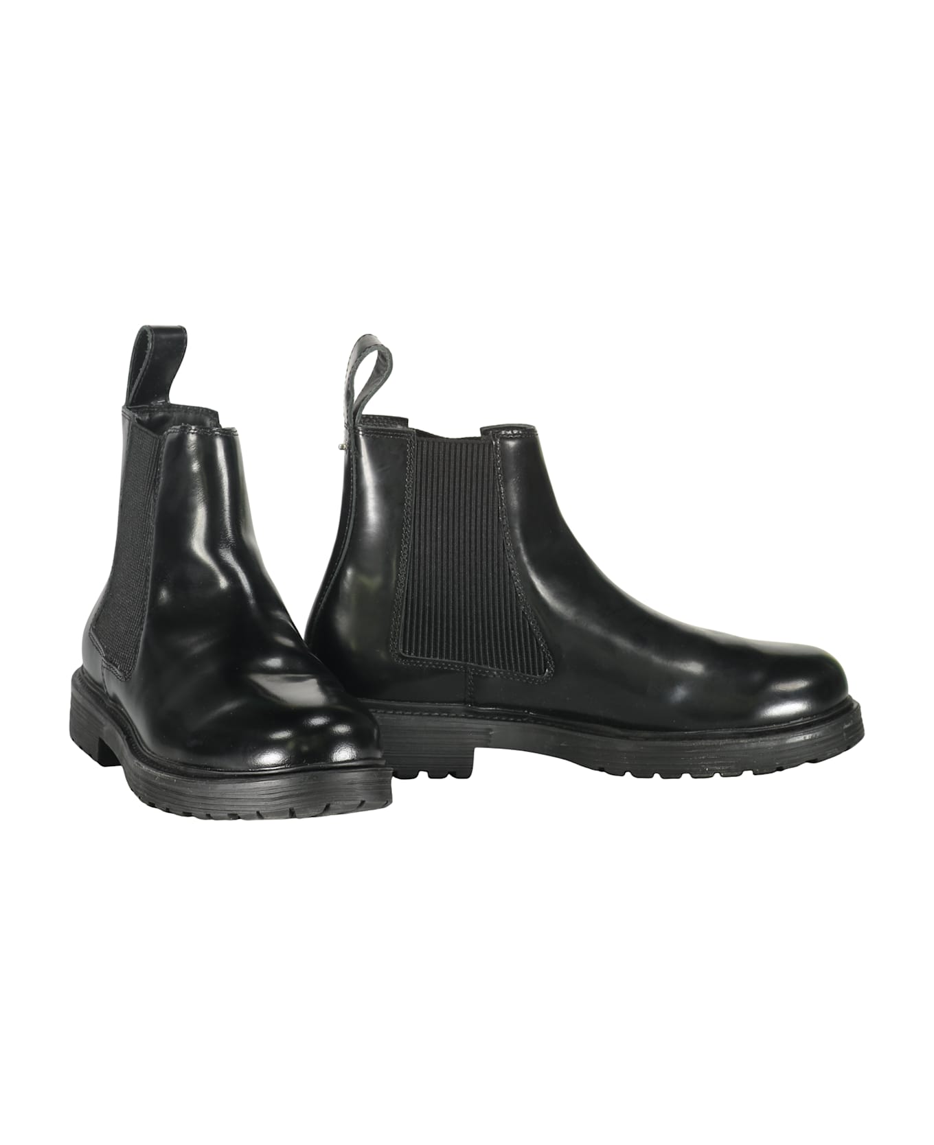 Diesel Chelsea Boots In Leather - black