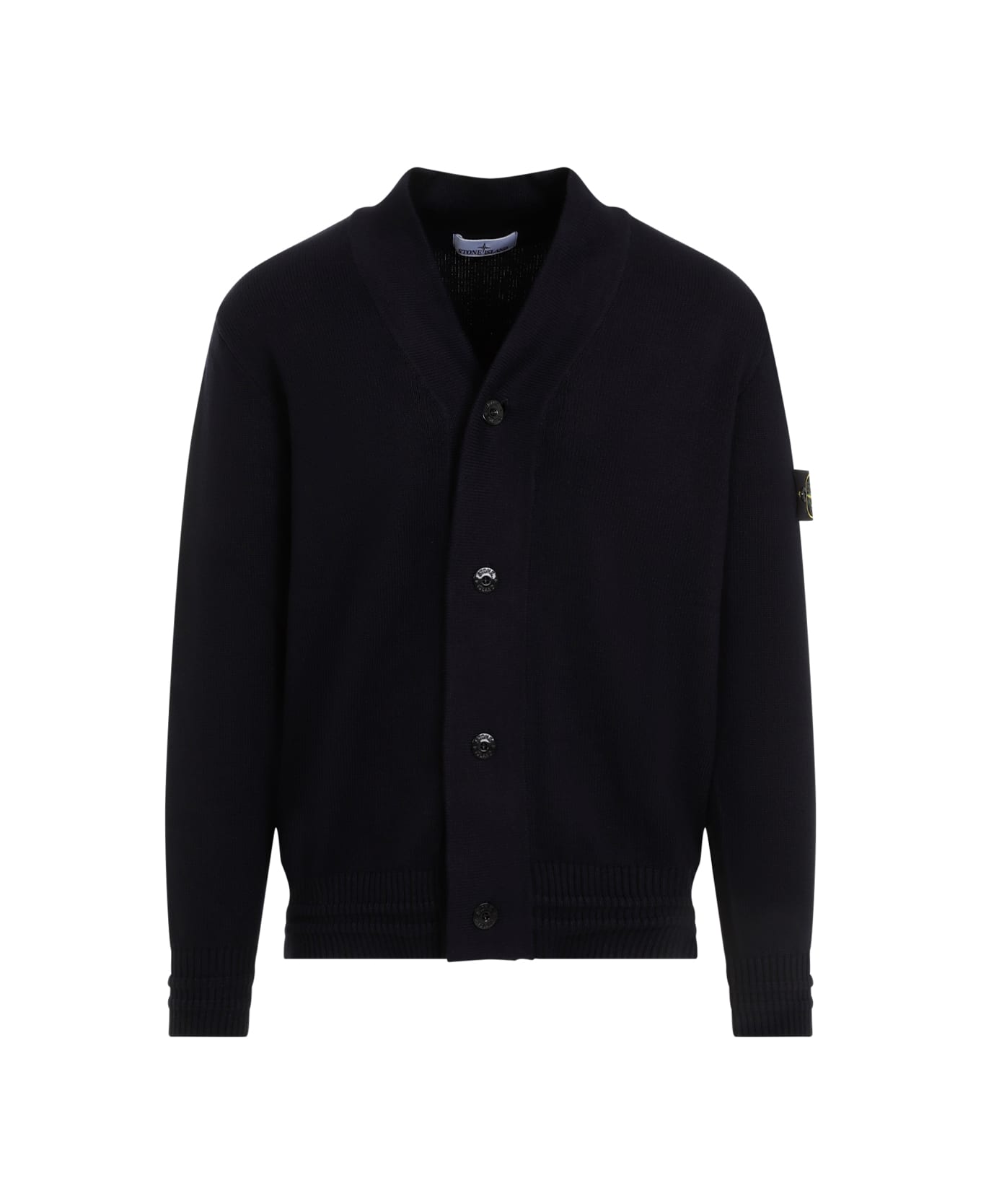 Stone Island Cotton Cardigan - Navy Blue