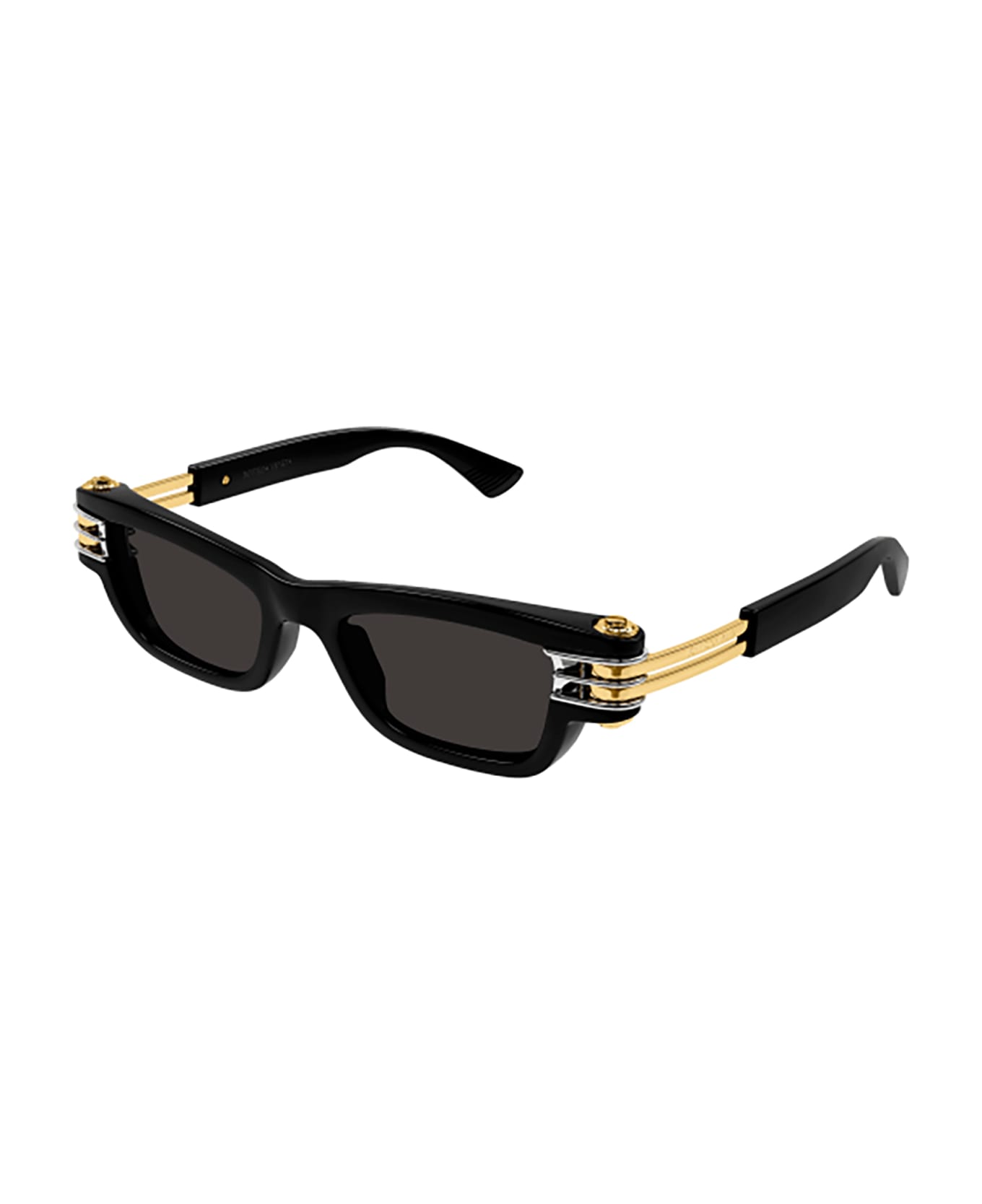 Bottega Veneta Eyewear BV1308S Sunglasses - Black Gold Grey