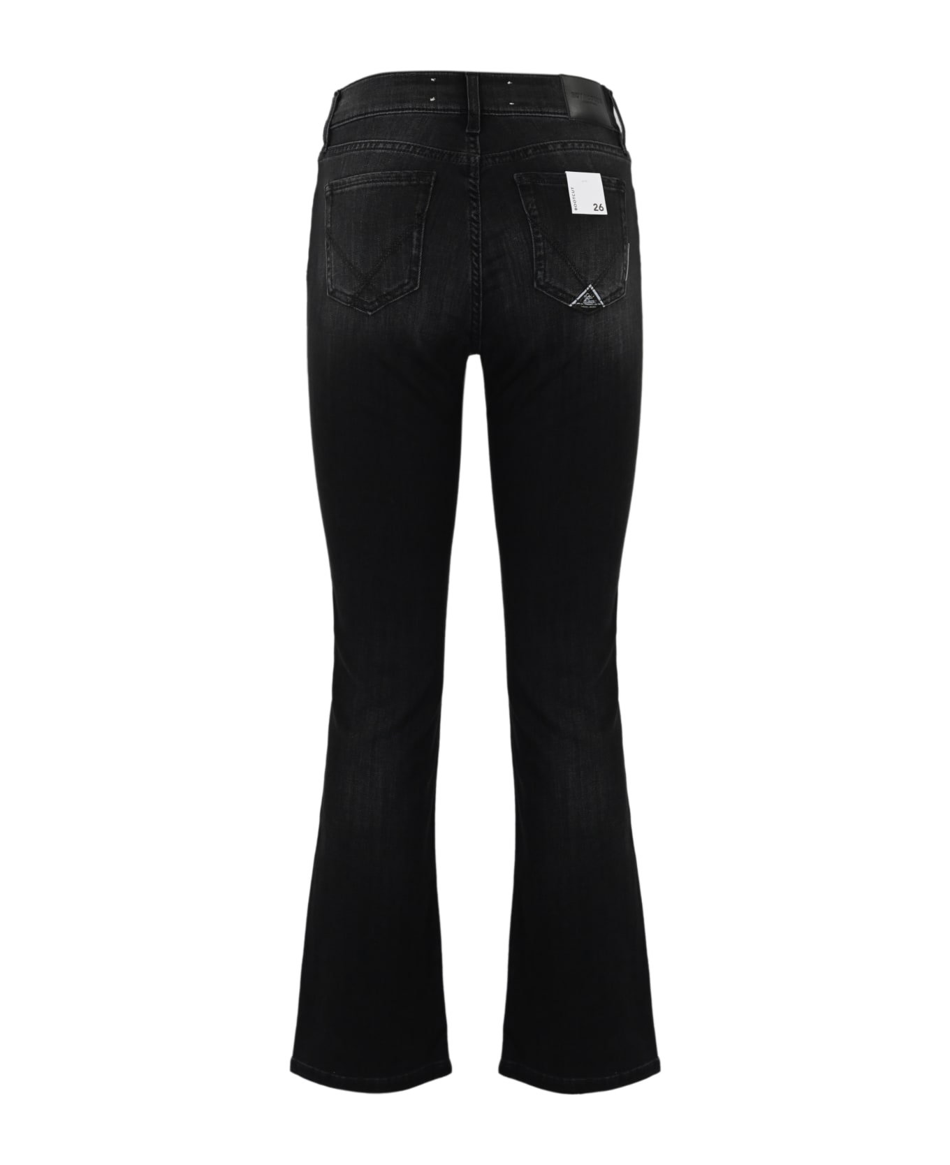 Roy Rogers Flare Jeans In Black Denim - Denim black