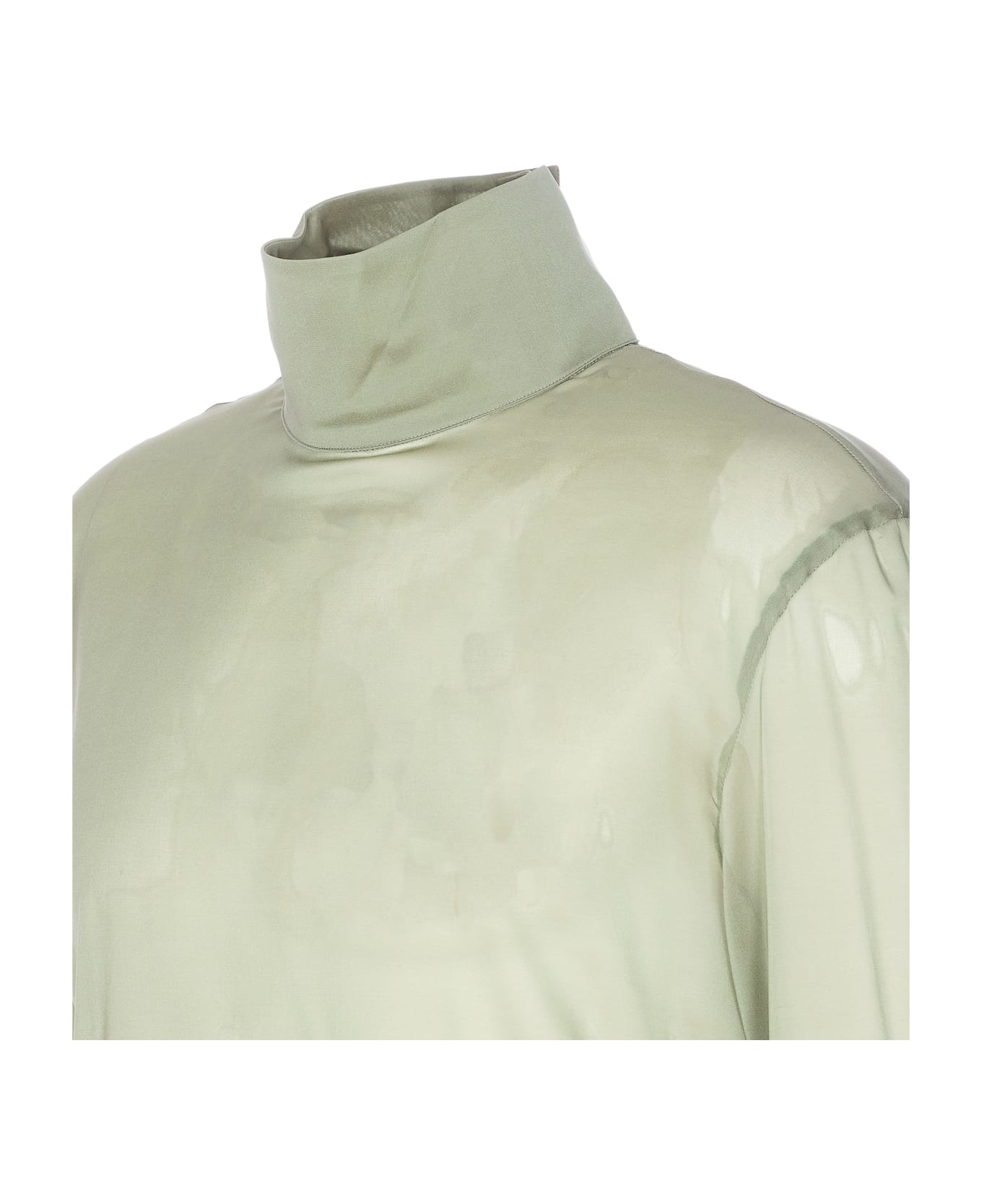 Gucci Silk Stretch Chiffon Shirt - Green