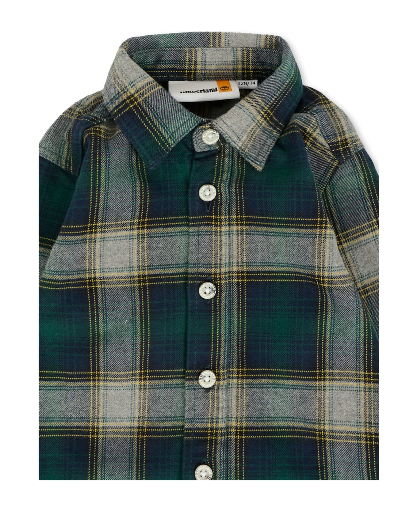 Timberland Green Shirt For Baby Boy With Patch - Green シャツ