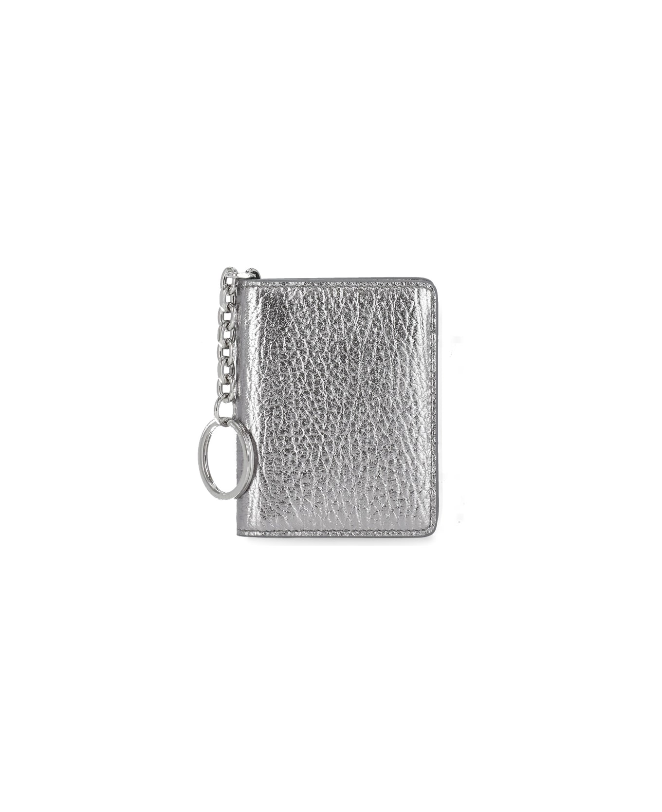 Maison Margiela Leather Card Holder - Silver