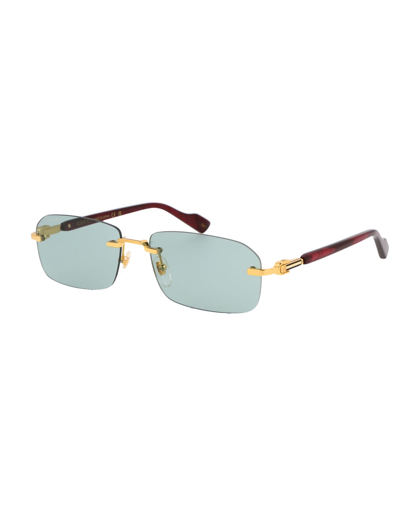 Gucci Eyewear Gg1221s Sunglasses - 003 GOLD BURGUNDY GREEN