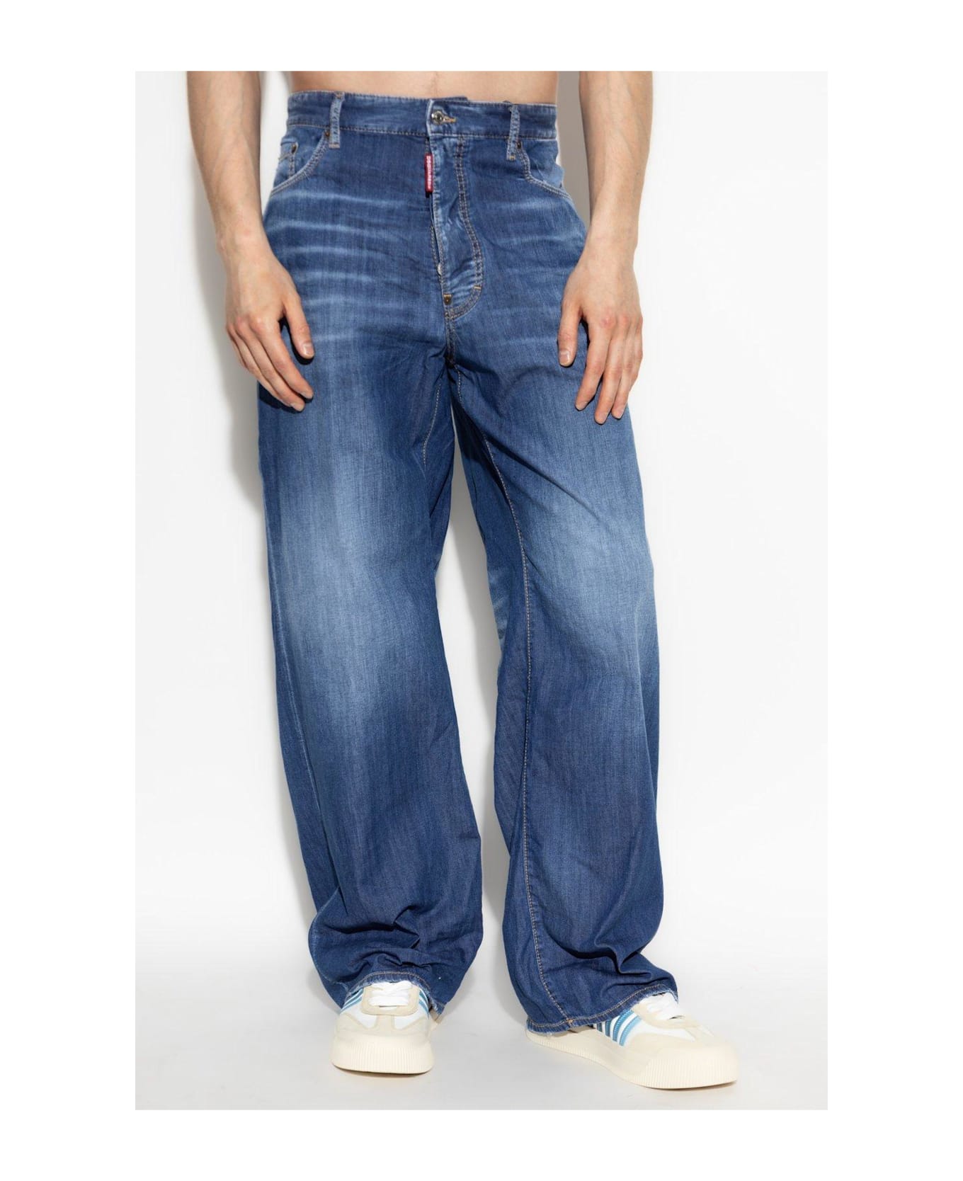Dsquared2 Summer Lovers Medium Wash Loose Jeans - BLUE