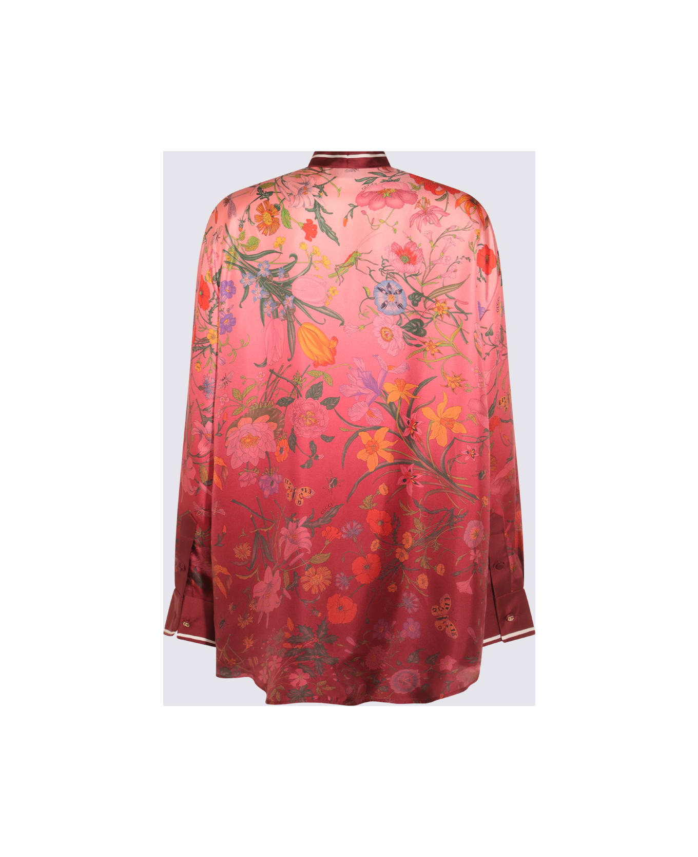 Gucci Red Silk Shirt - PINK/ROSSO ANCORA
