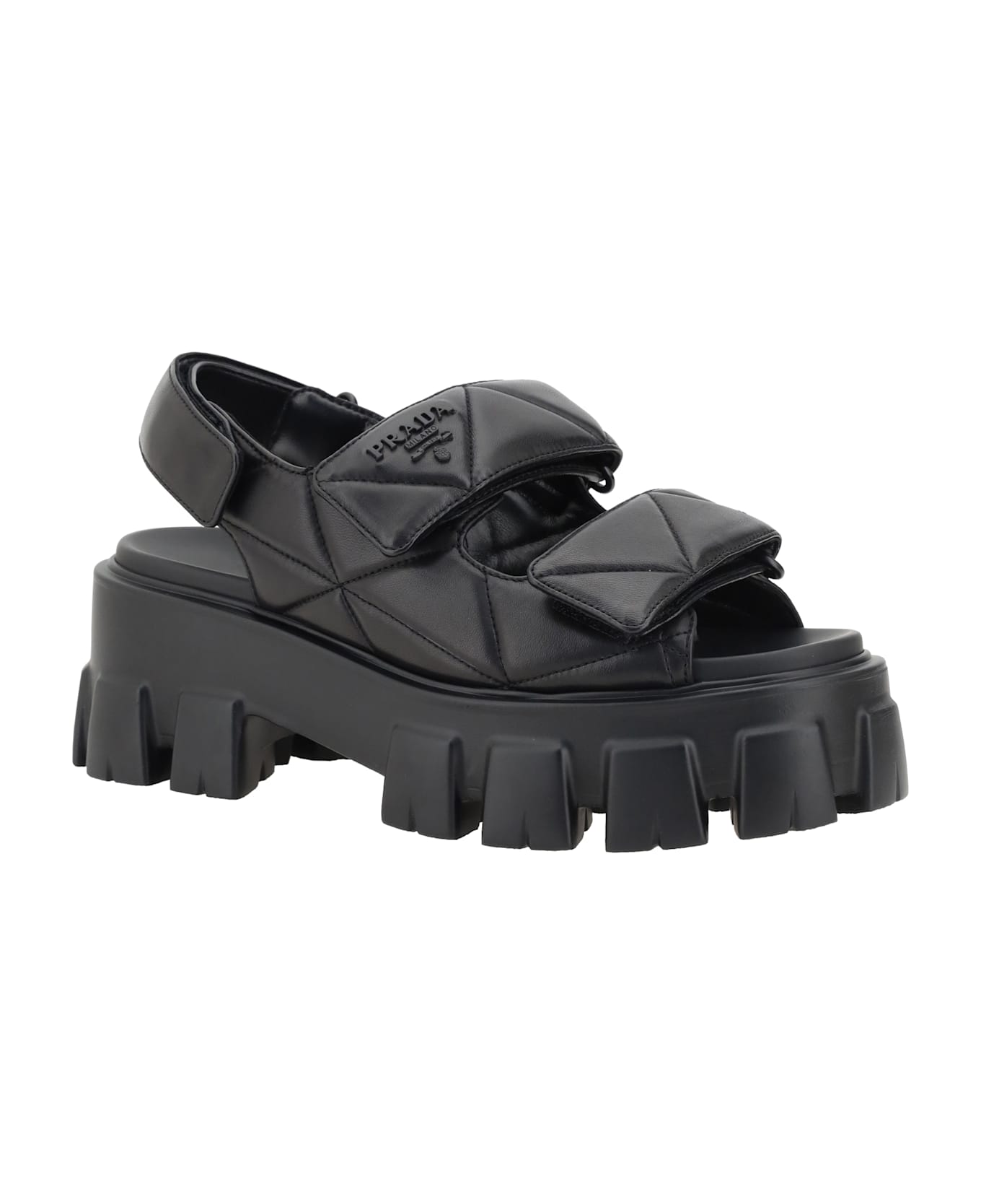Prada Sandals With Lug Sole - Nero