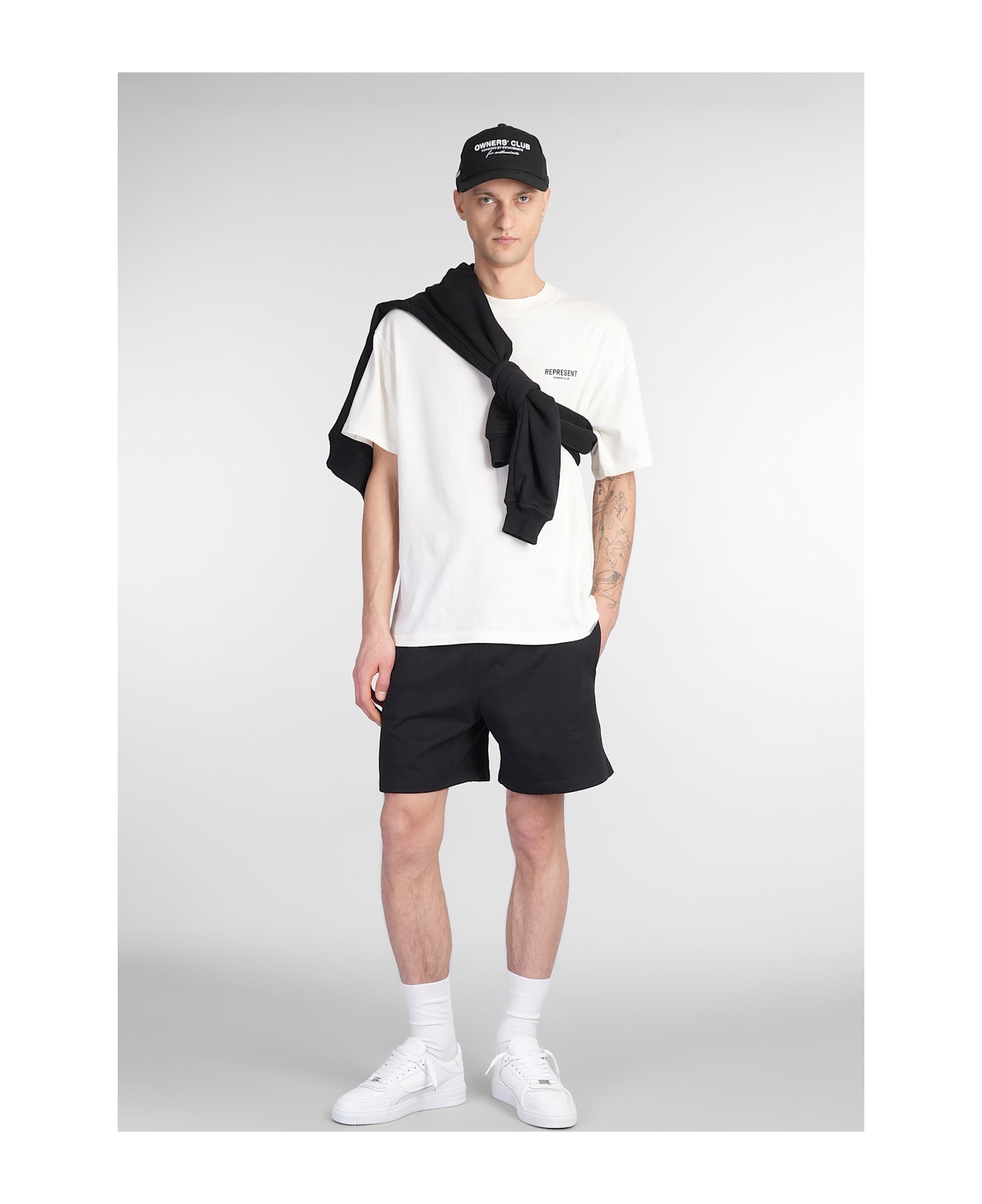 REPRESENT Shorts In Black Cotton - black
