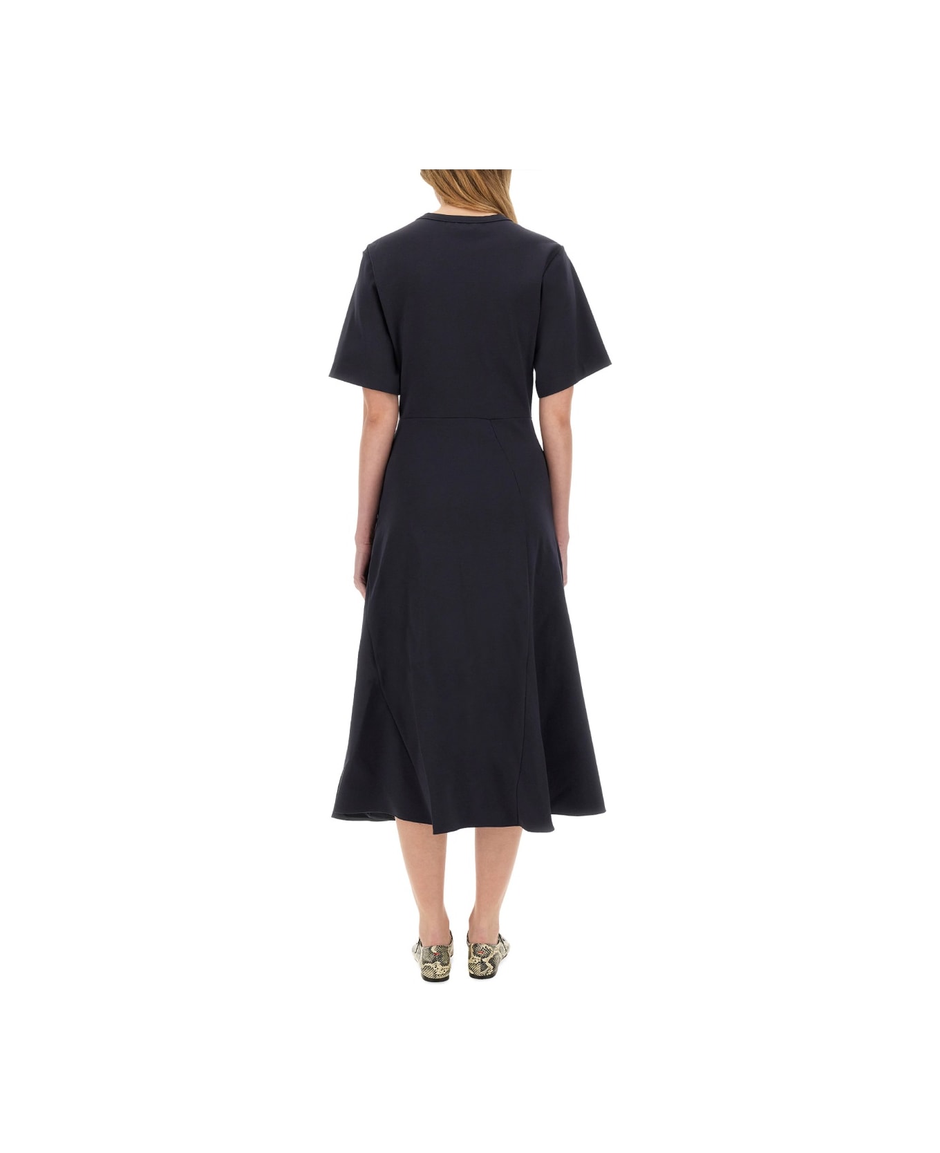 Fabiana Filippi Midi Dress With Lurex - BLUE