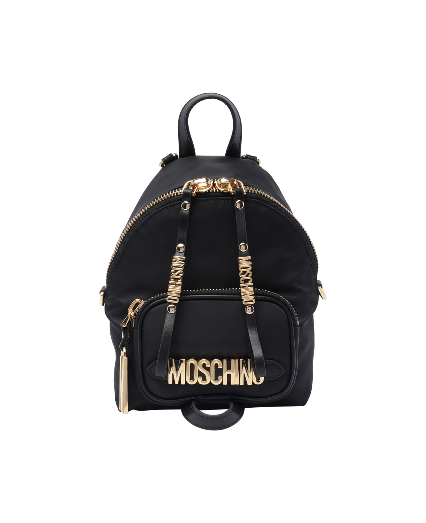 Moschino Logo Lettering Backpack - Black