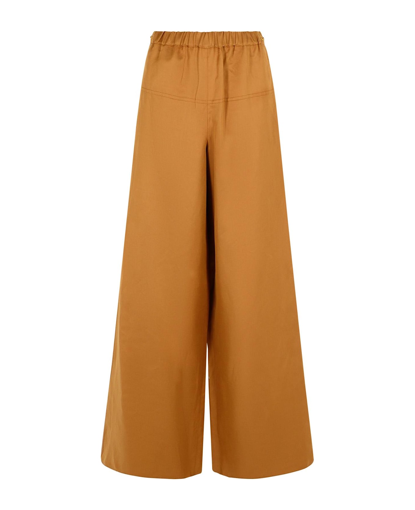 Max Mara 
onore
 Brown Linen Blend Trousers - Brown