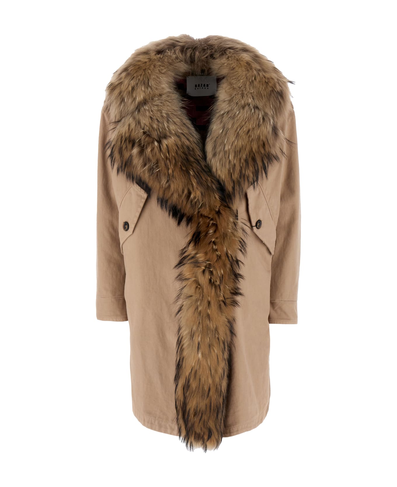 Bazar Deluxe Biscuit Stretch Cotton Parka - 381