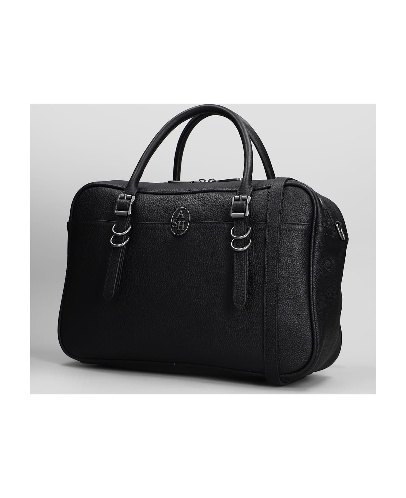 Ash Santanabig Hand Bag In Black Leather - black