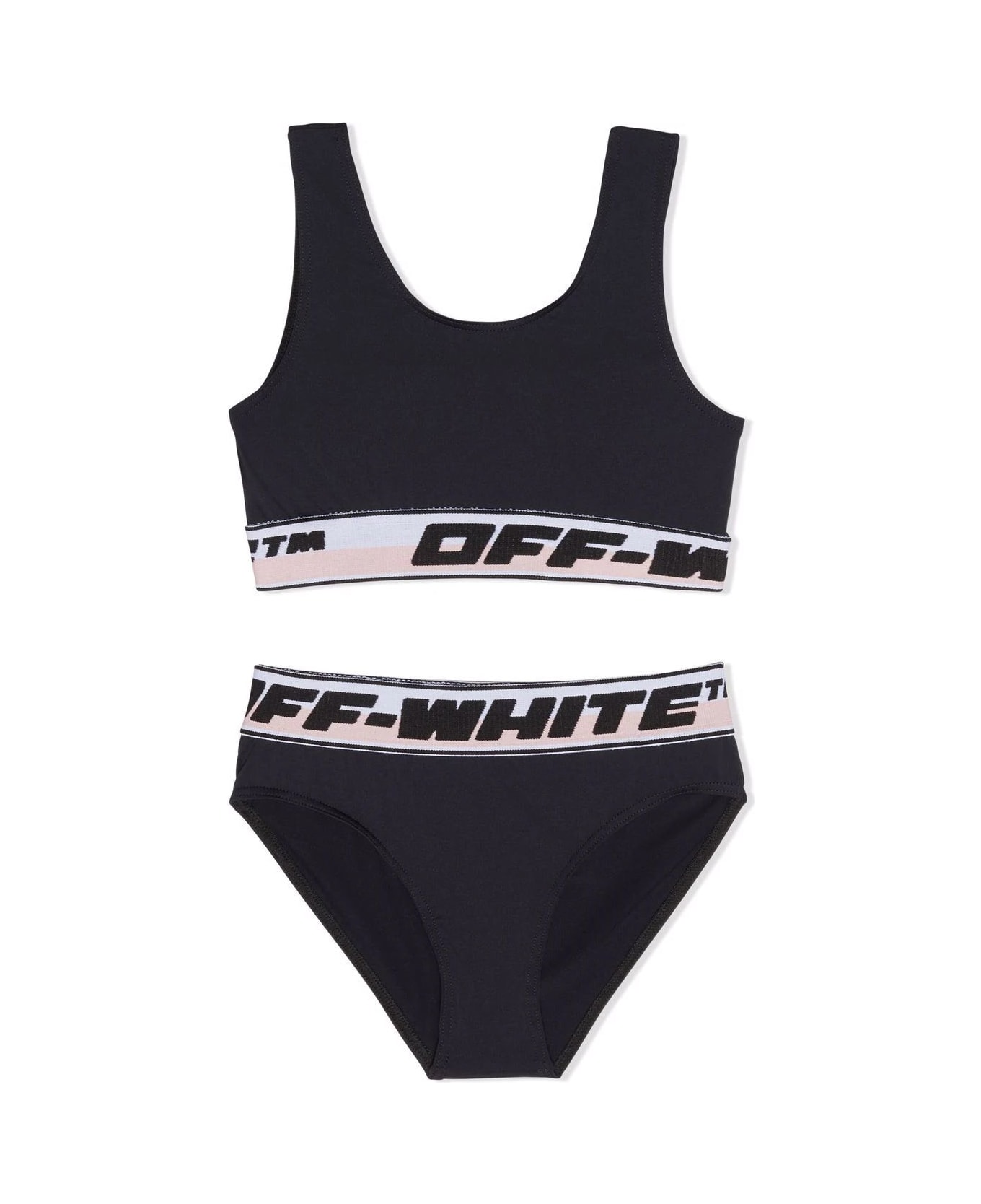Off-White Kids Black Logo Band Bikini - BLACK
