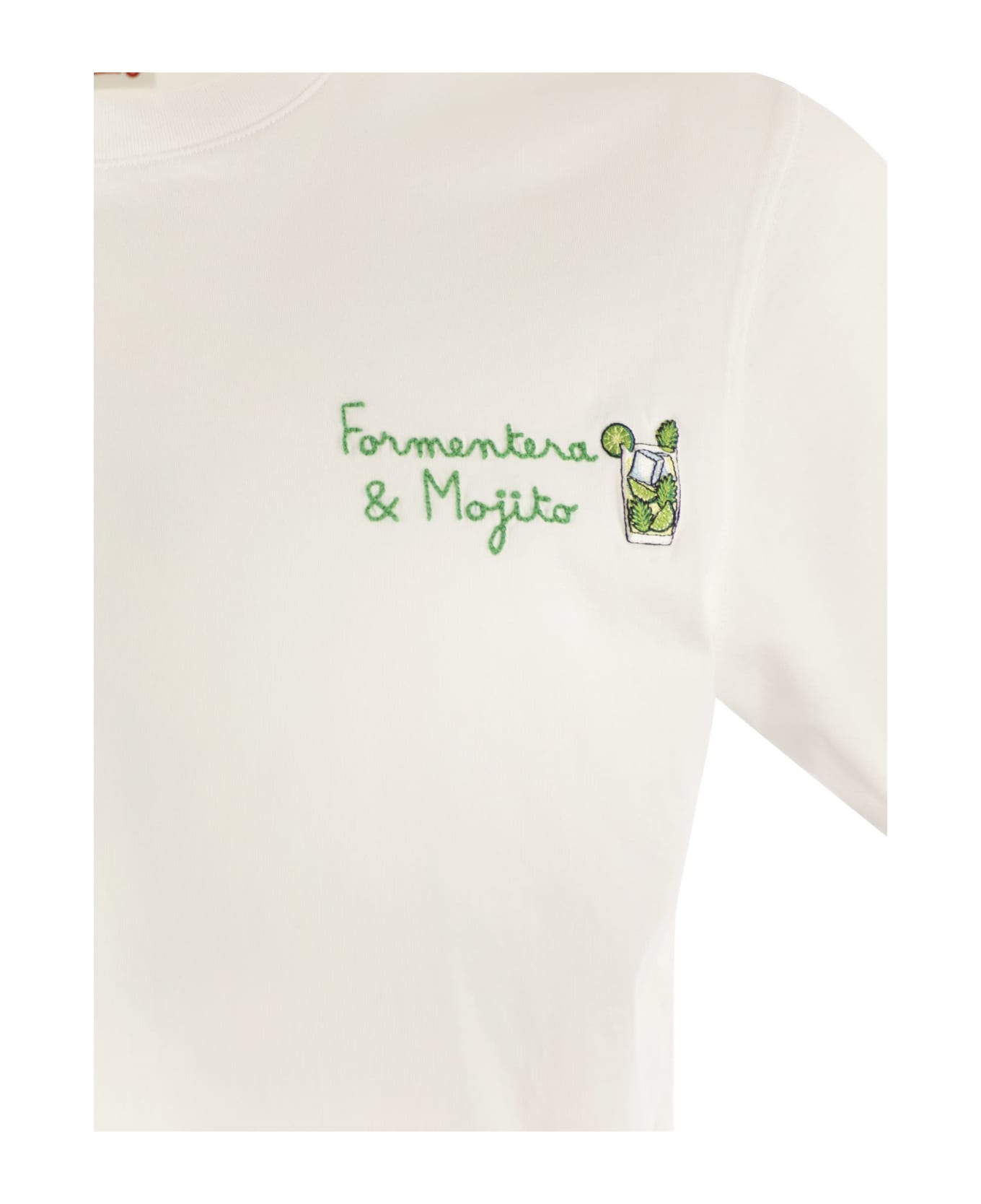 MC2 Saint Barth Portofino - T-shirt With Chest Embroidery - White