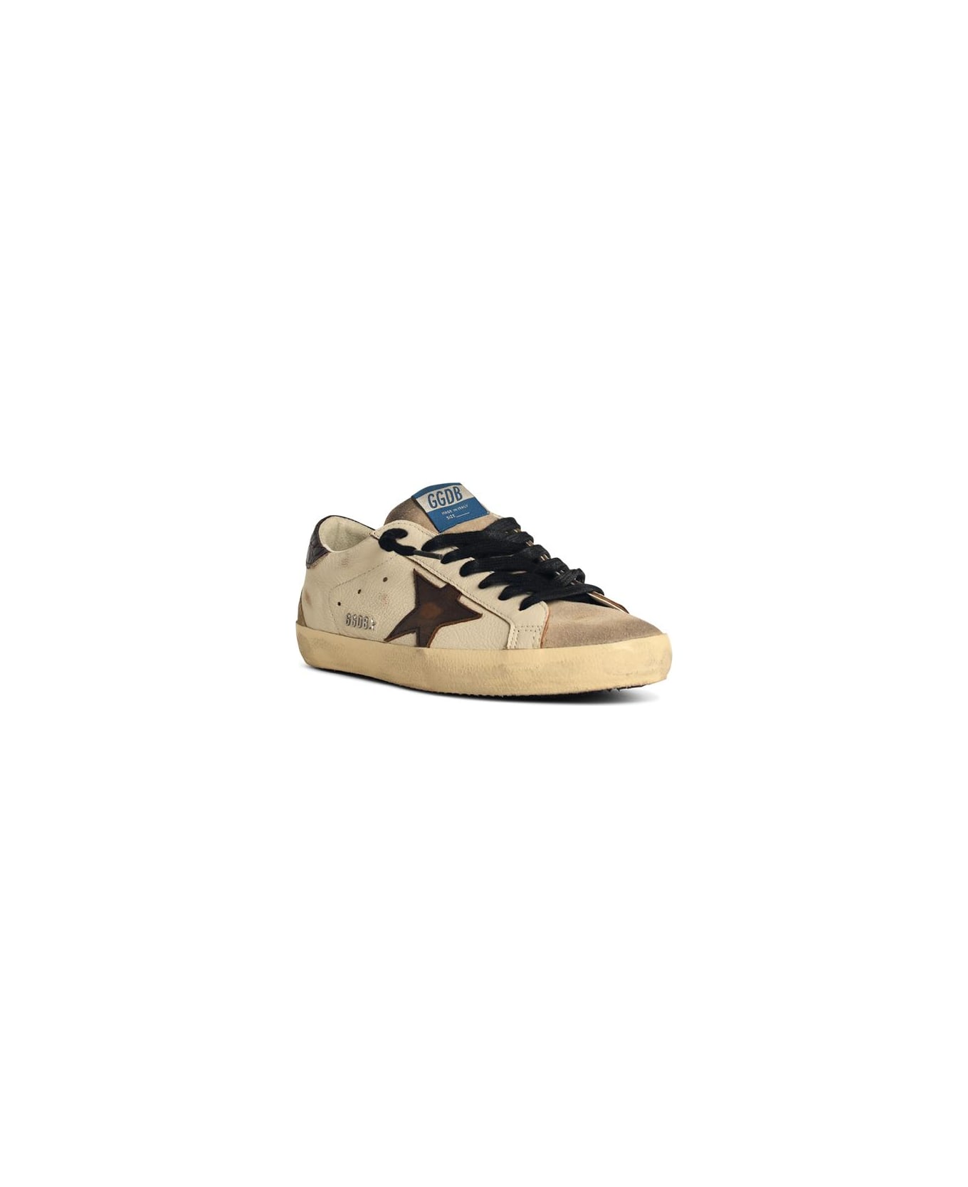 Golden Goose 'superstar' White Leather Sneakers - Brown