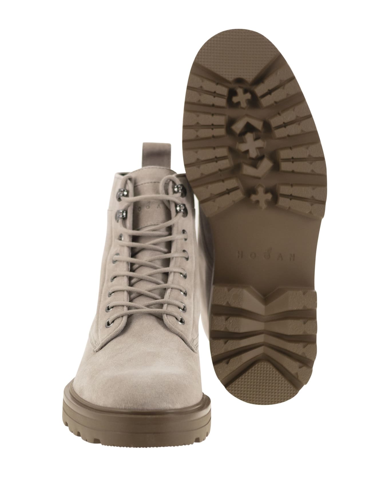 Hogan Ca15 Lace-up Boots - Stone