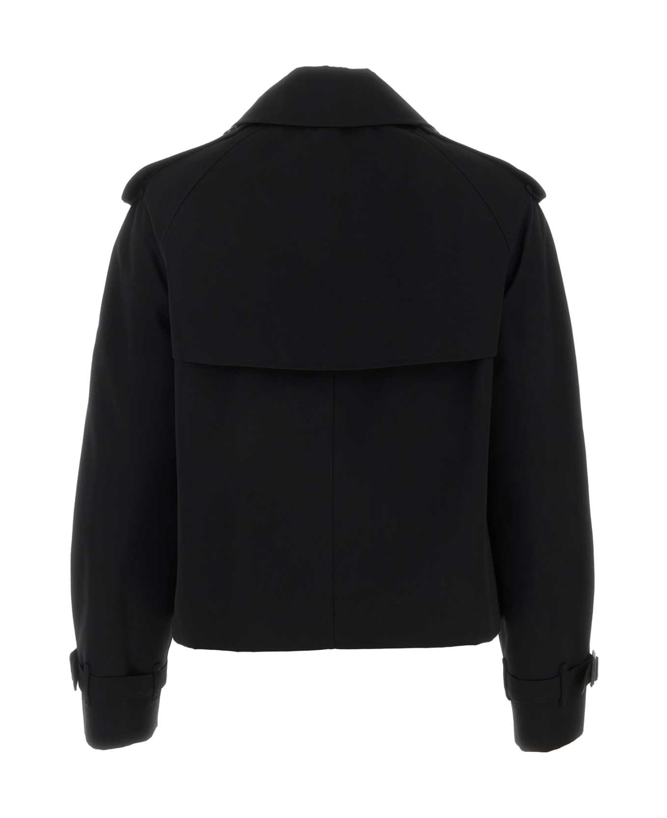 Burberry Black Gabardine Trench - BLACK