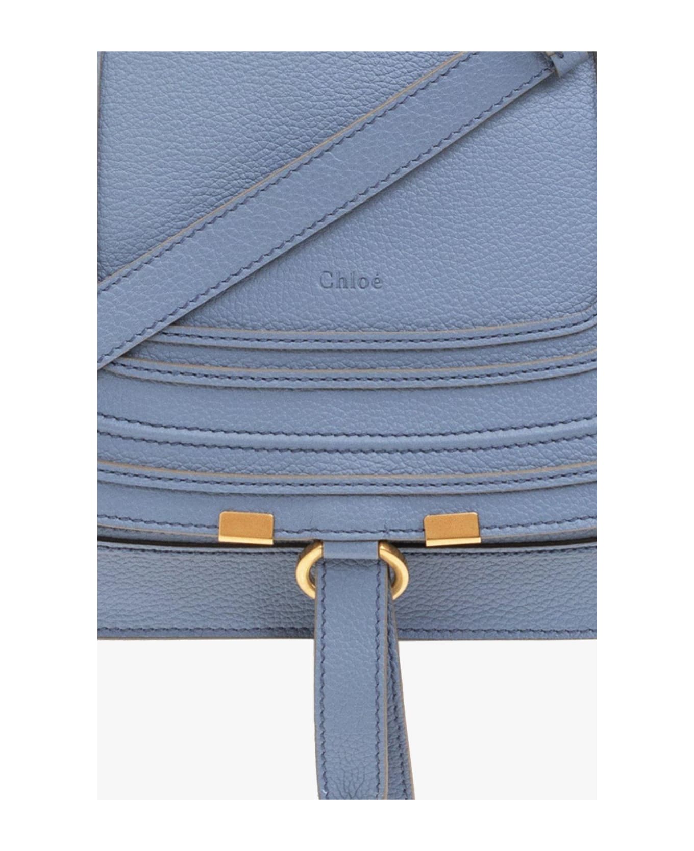 Chloé Marcie Foldover Tote Bag - AZZURRO