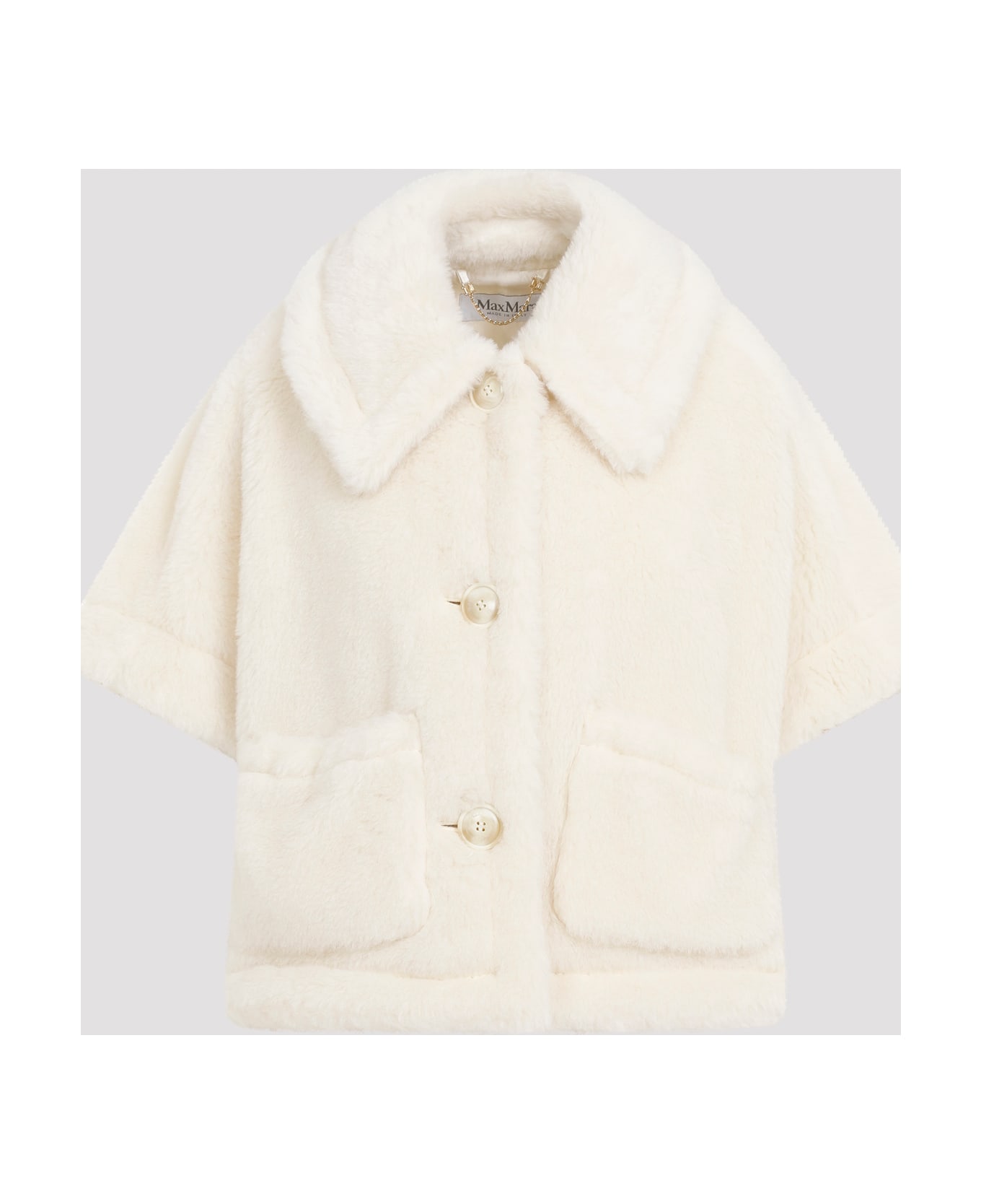 Max Mara Newterzo1 Teddy Cape - Bianco