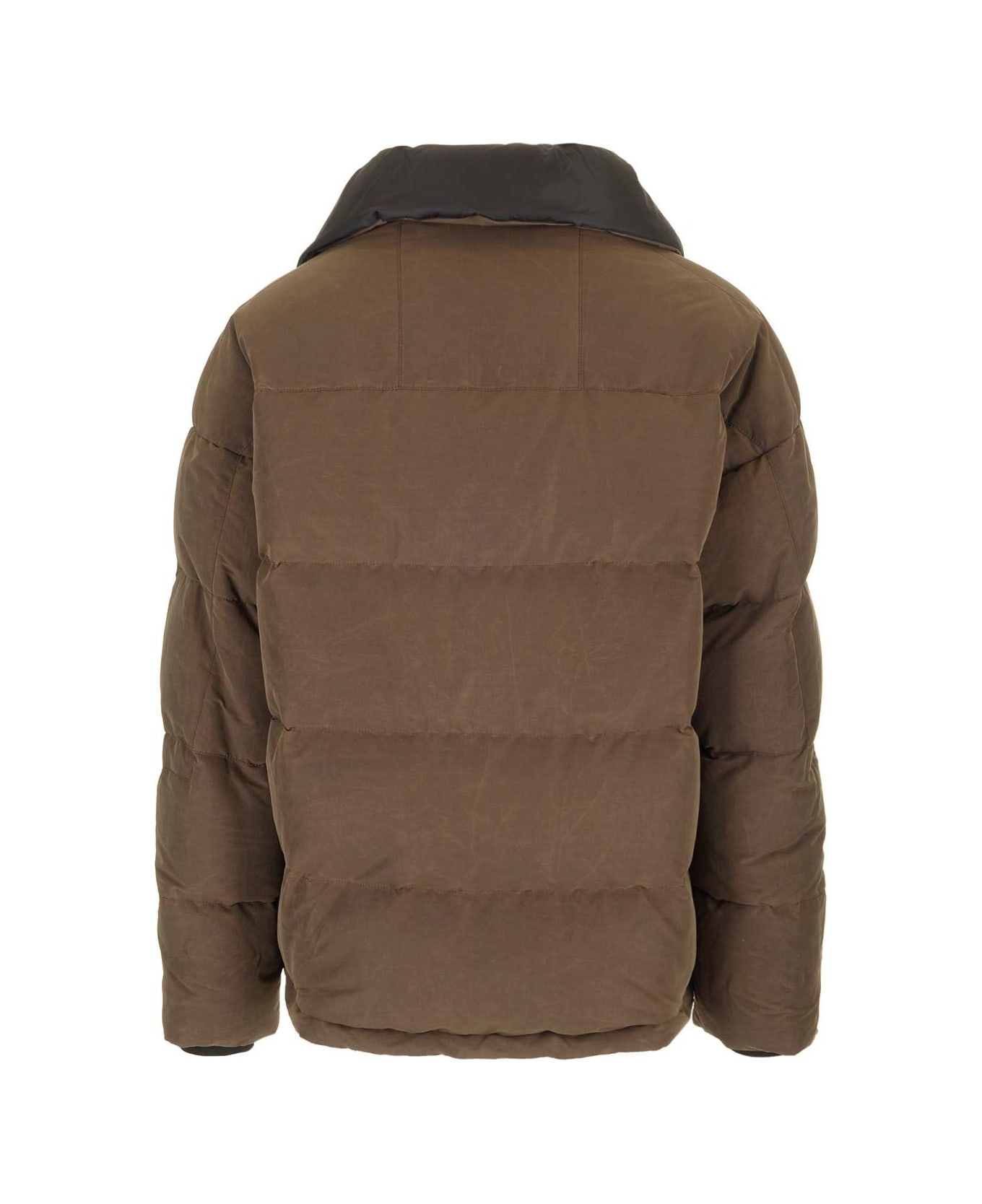 Dolce & Gabbana High Collar Down Jacket - Brown