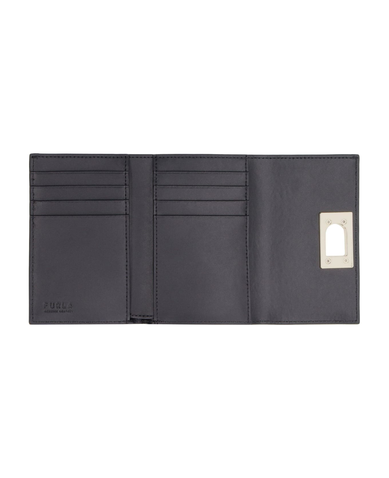 Furla 1927 Twist-lock Compact Wallet - Black 財布