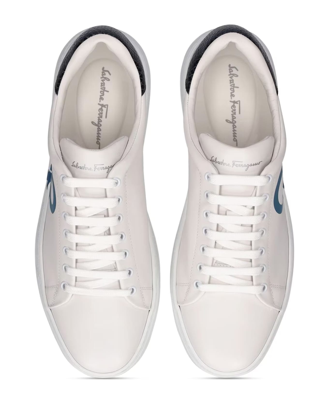 Ferragamo Number Leather Sneakers - White スニーカー