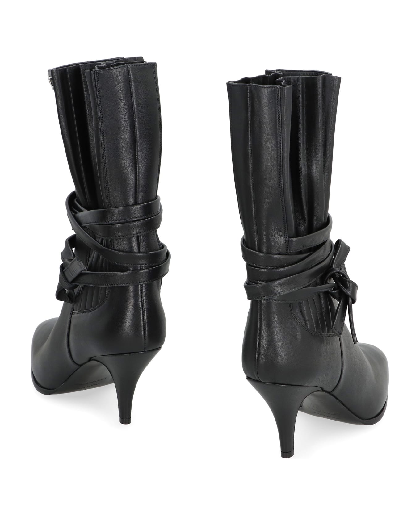 Dsquared2 Leather Ankle Boots - black