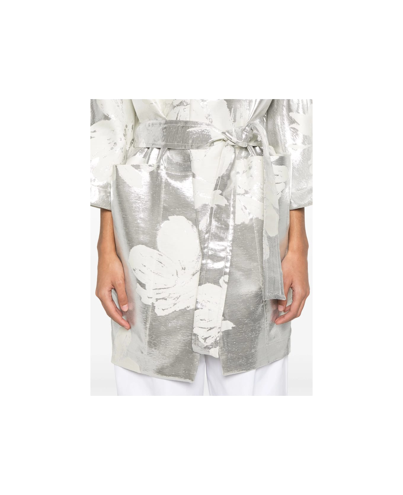 Gianluca Capannolo Coat - WHITE/SILVER