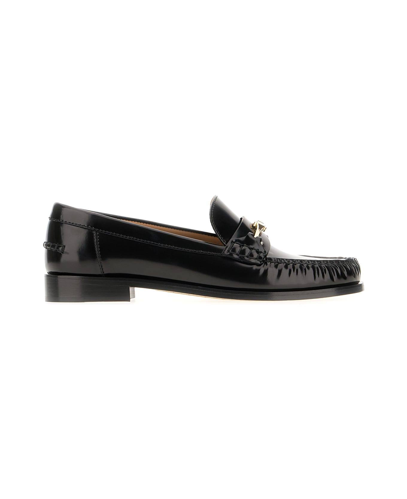 Ferragamo Black Leather Loafers - NERO BISCOTTO NERO