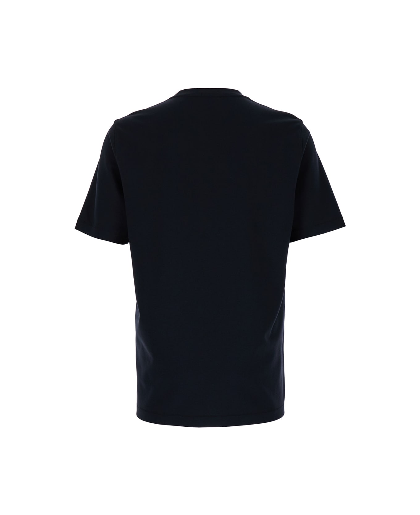 Theory Black Crewneck T-shirt In Jersey Man - Black
