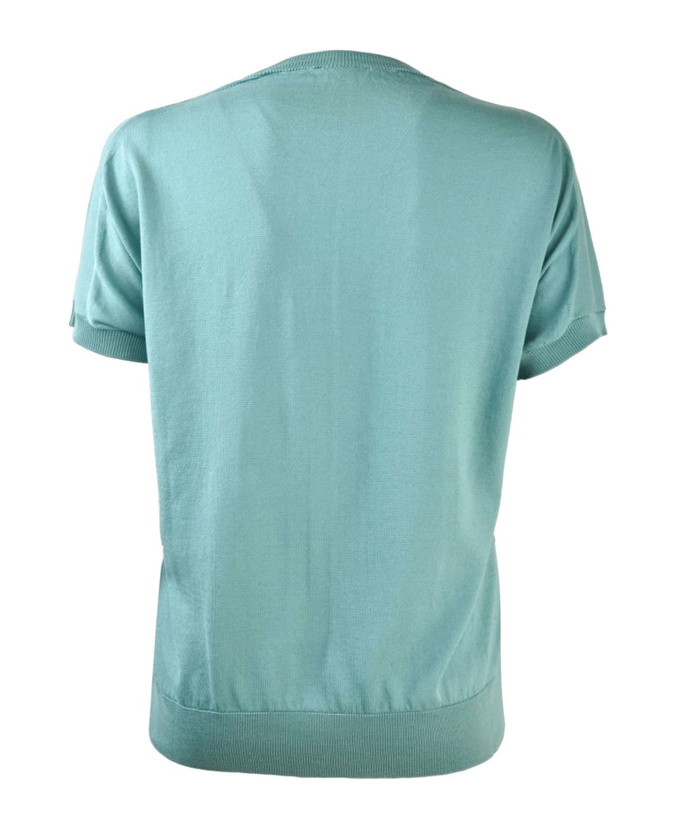 SEMICOUTURE Aquamarine Cotton Sweater - Green