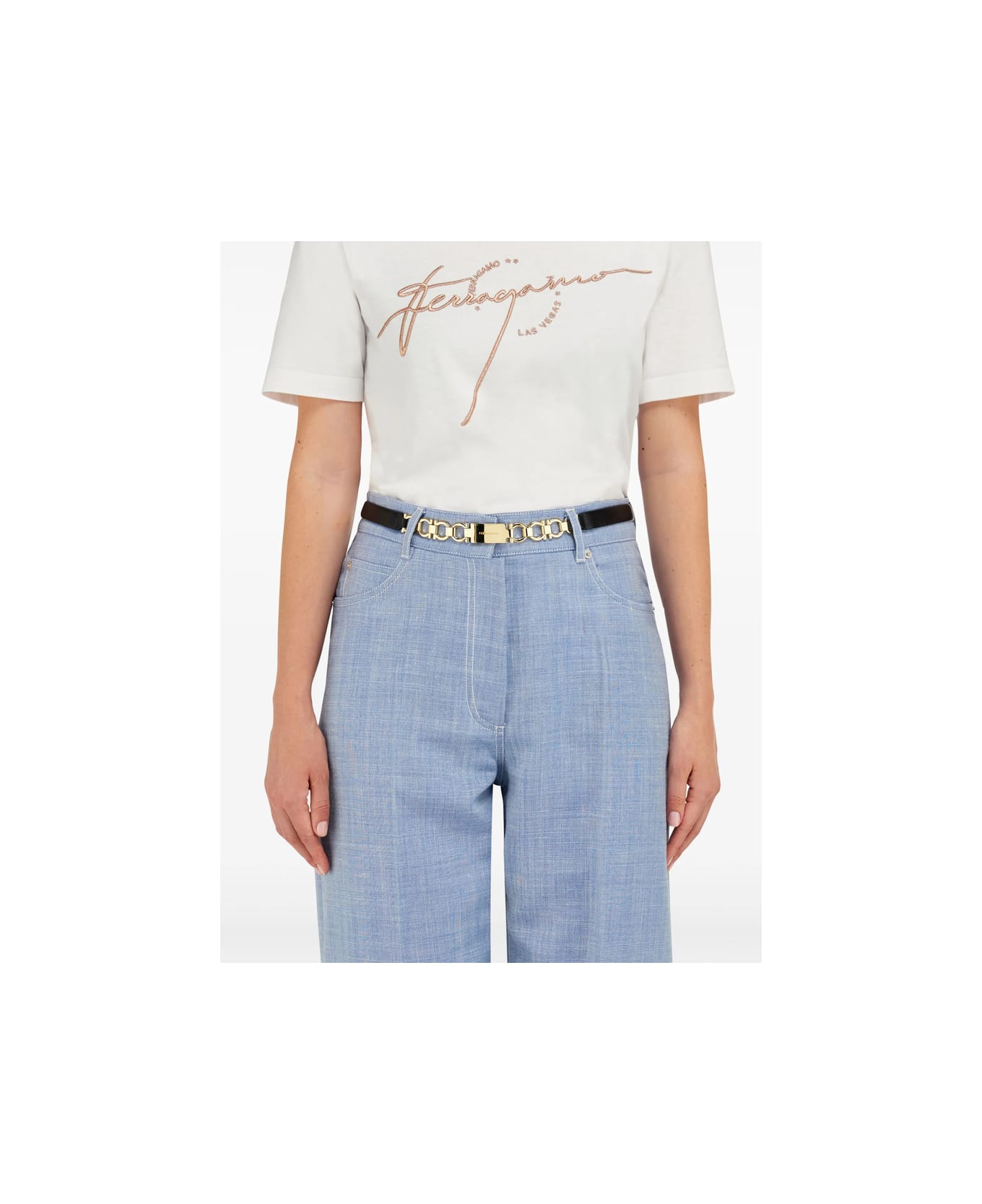 Ferragamo Belt - BLACK/GOLD