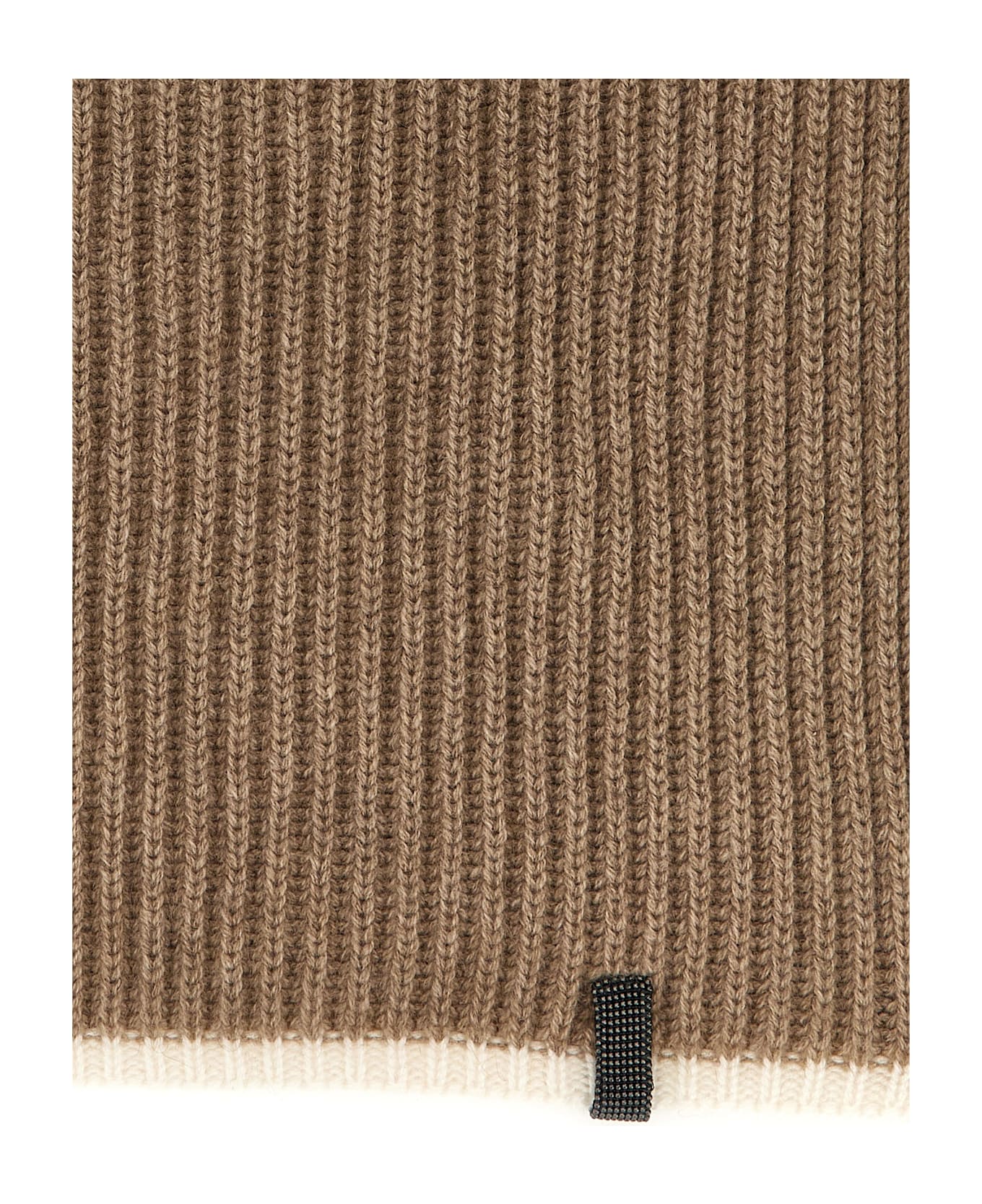 Brunello Cucinelli Monile Cashmere Scarf - Beige