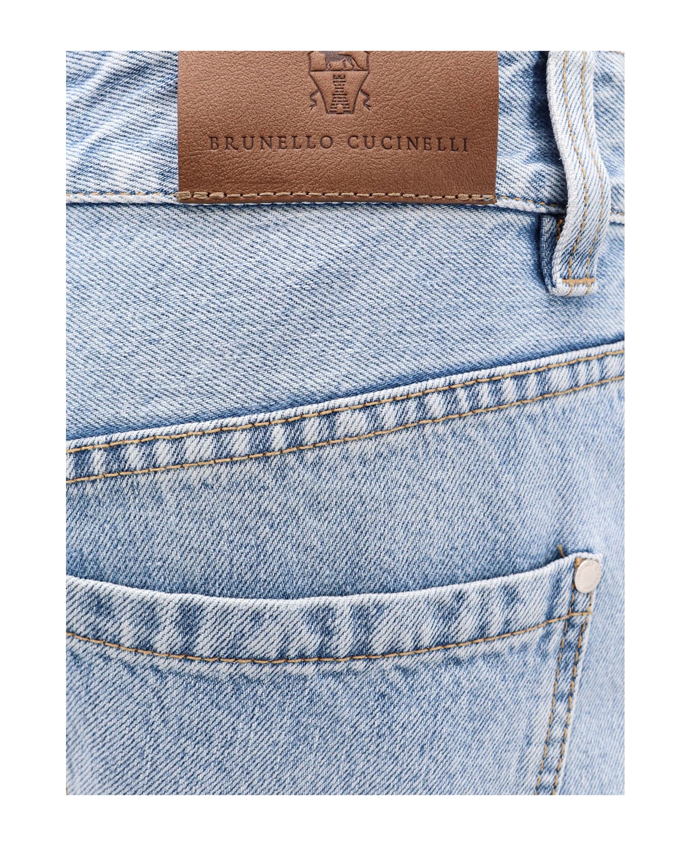 Brunello Cucinelli Blue Cotton Denim Jeans - Blue