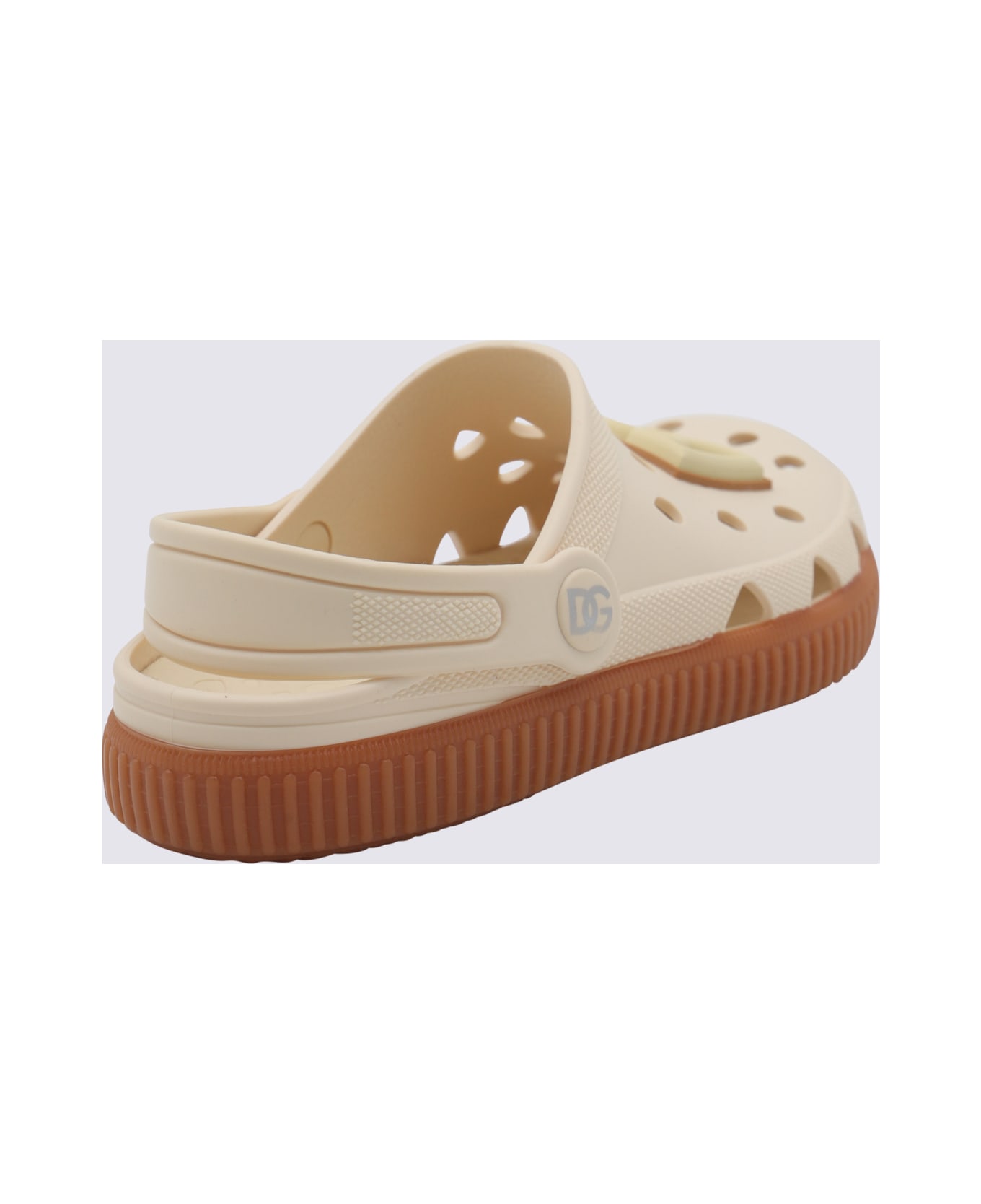 Dolce & Gabbana White Pvc Sandals - Ivory