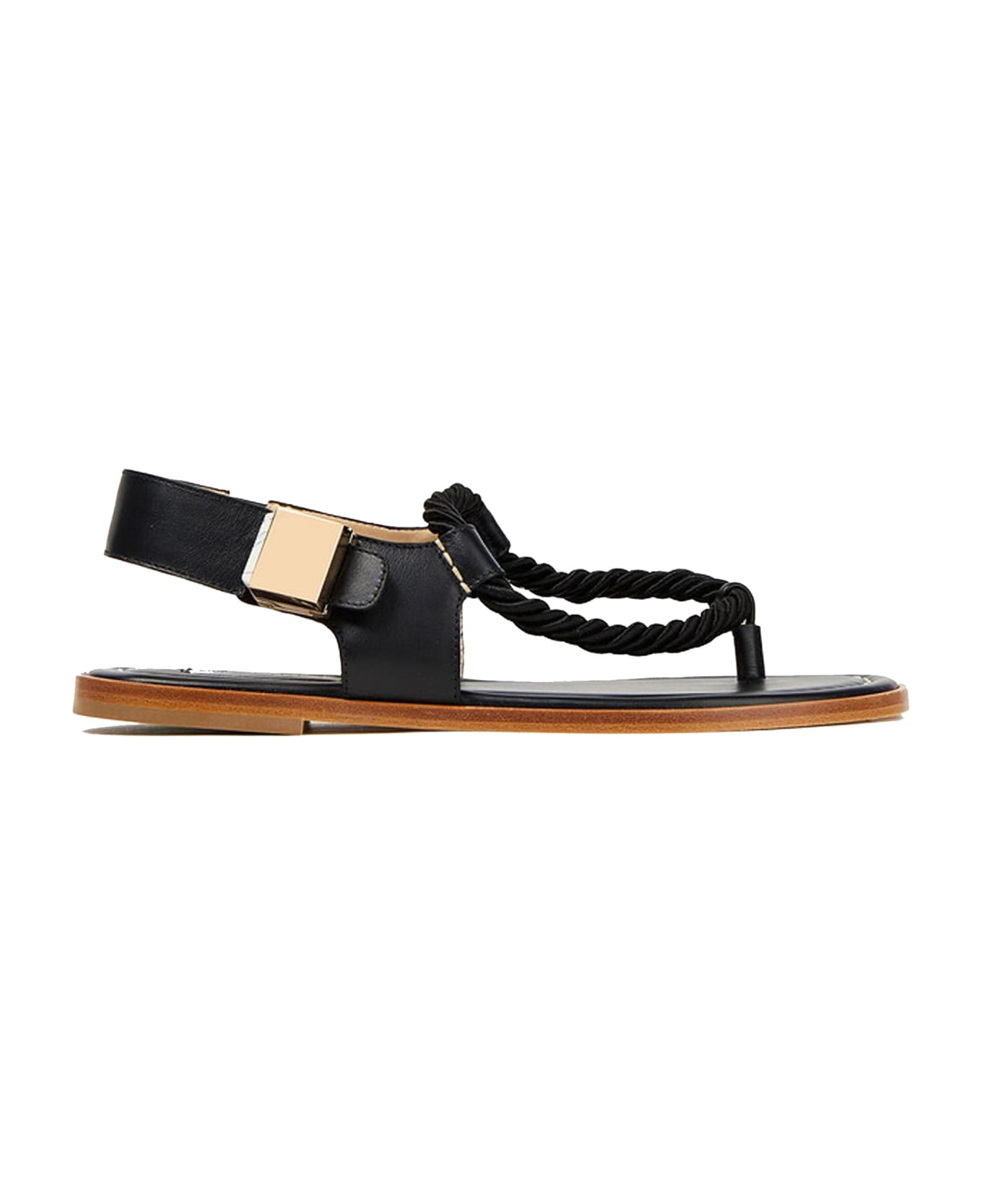 Gabriela Hearst Zephyr Leather Sandals - Black