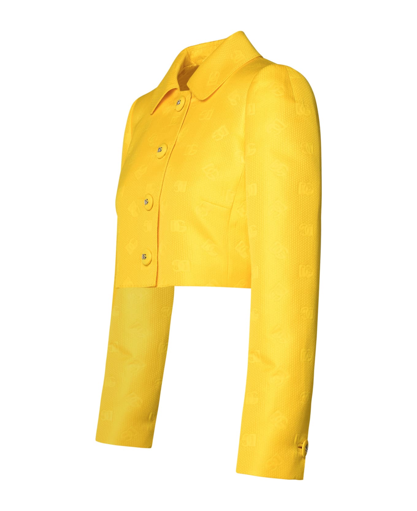 Dolce & Gabbana Yellow Cotton Blend Jacket - Yellow
