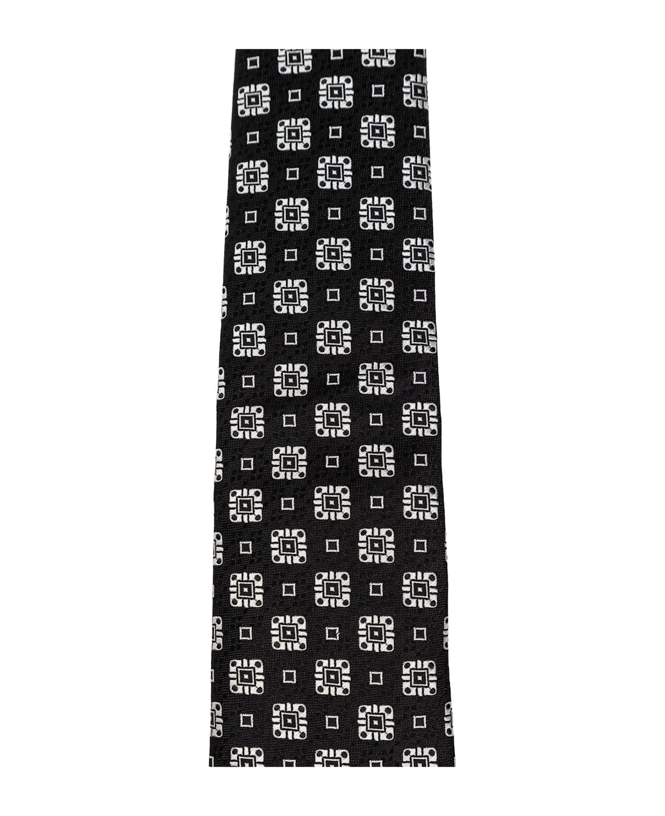 Dolce & Gabbana Geometric Printed Tie - Nero bianco