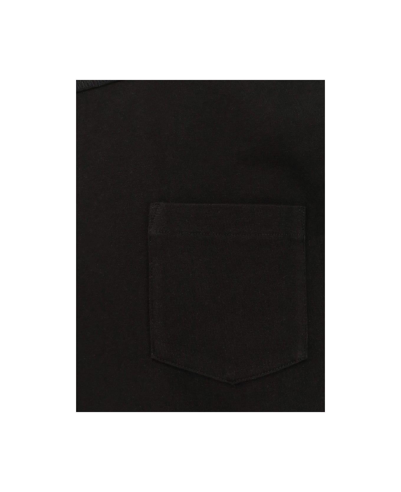 Sacai Cotton T-shirt With Nylon Inserts - Black