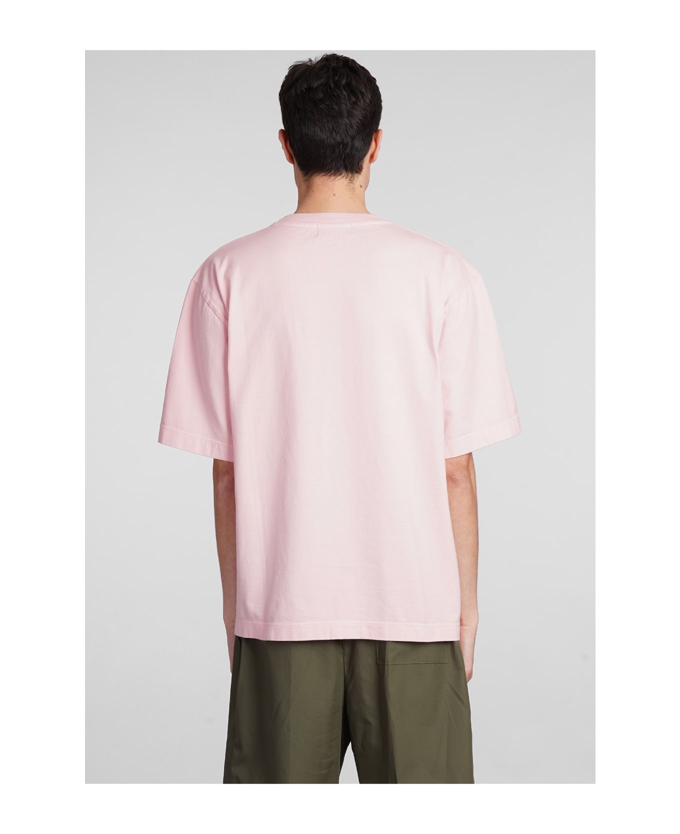 Laneus T-shirt In Rose-pink Cotton - rose-pink