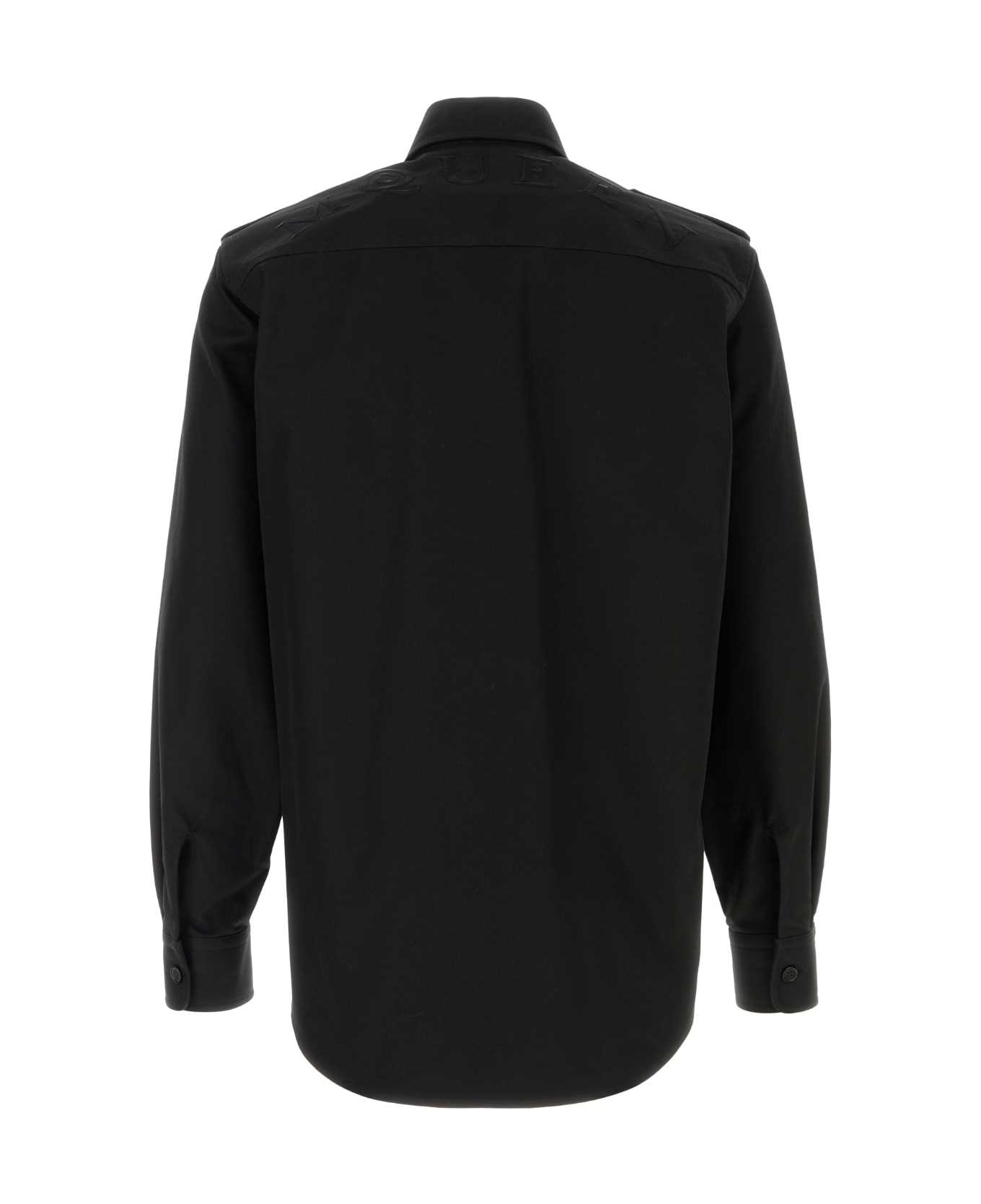 Alexander McQueen Black Cotton Shirt - Black