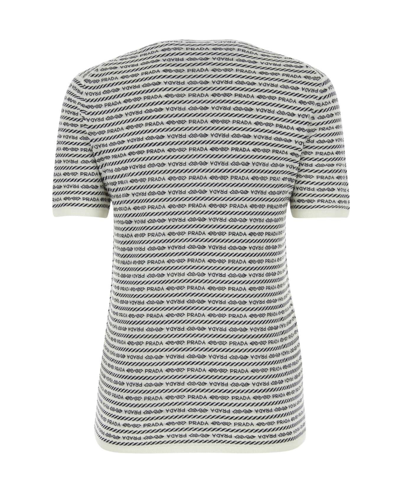 Prada Embroidered Wool Sweater - BIANCOBLU Tシャツ