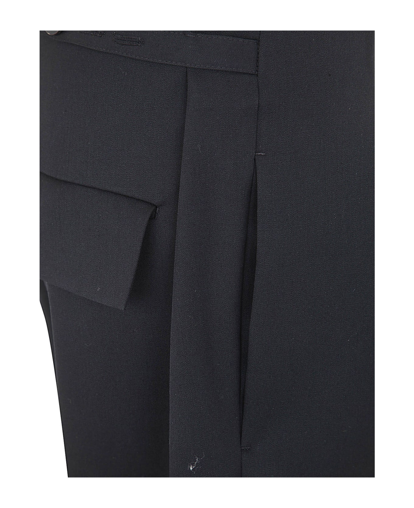 Sapio Wool Trousers Loose Fit - Black